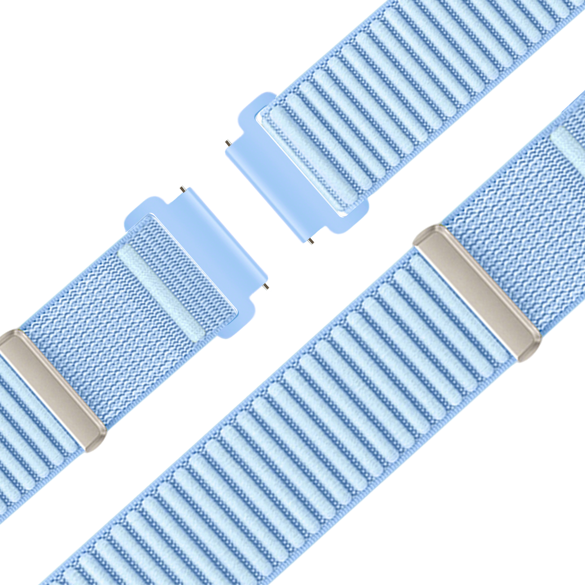 Bandz Bracelet nylon ondulé Garmin Venu 2s (bleu clair)