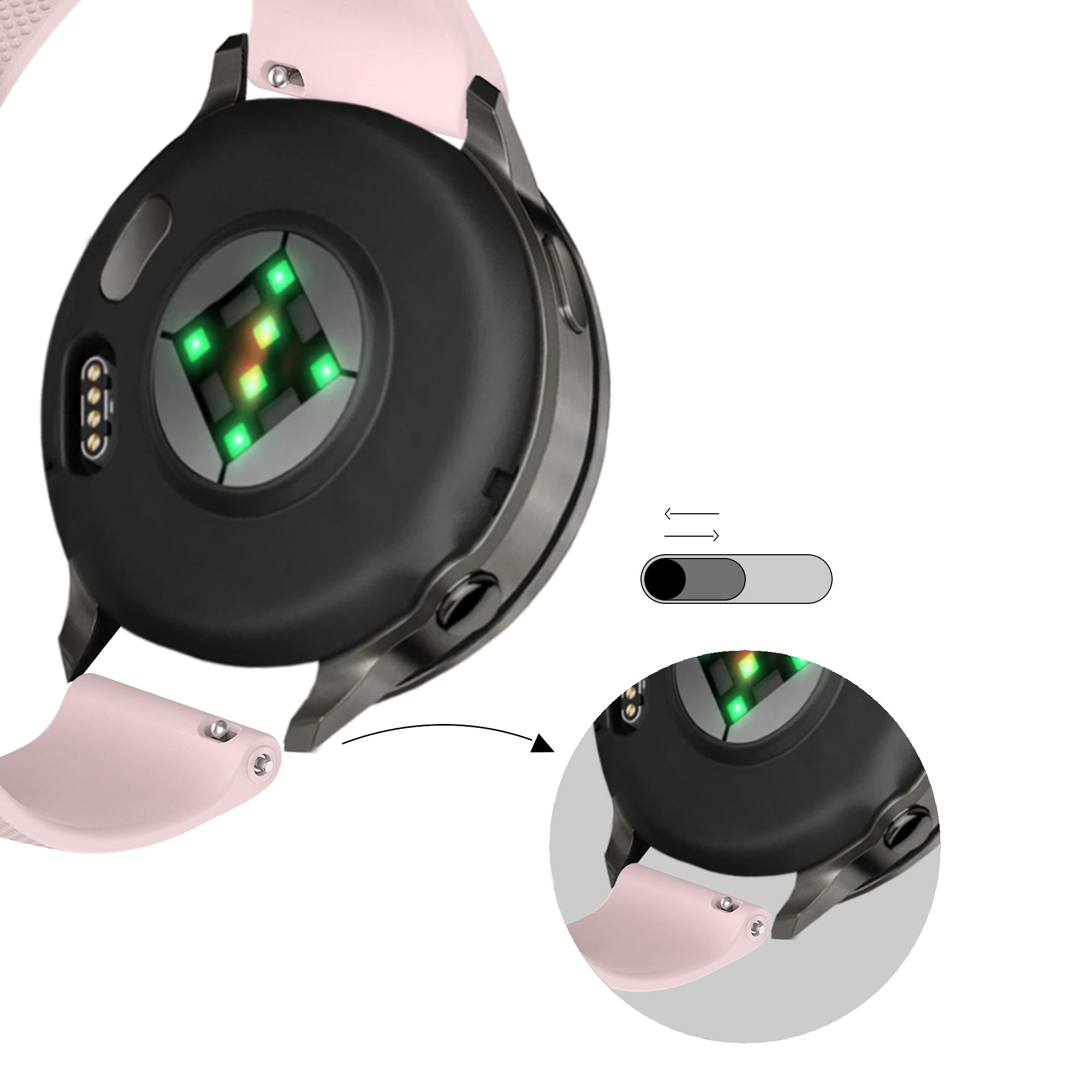 Bandz Garmin Approach S50 Silicone Strap 'Premium' (Pink)