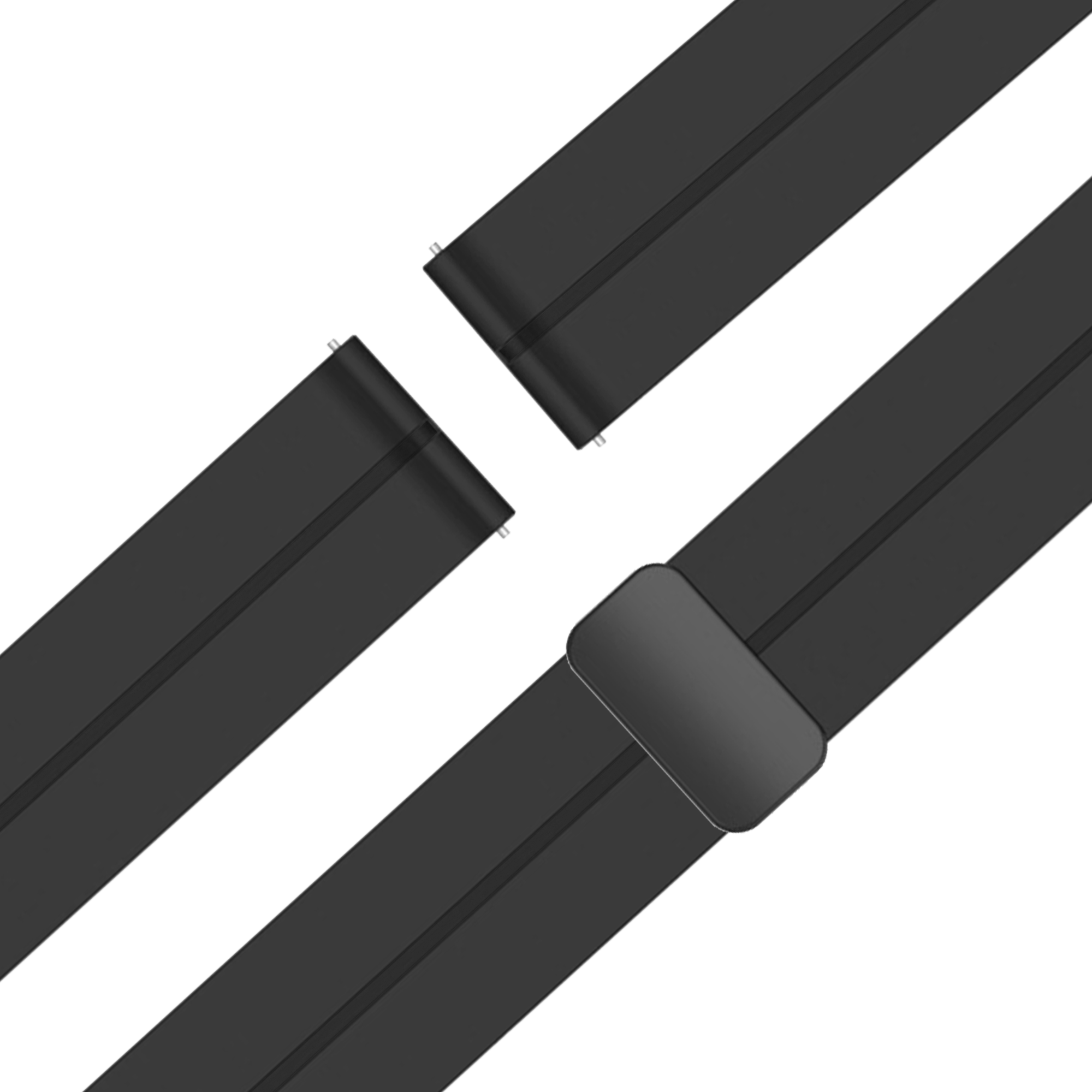 Bandz Garmin Forerunner 570 - 47mm Silicone Strap with D-Buckle (Black)