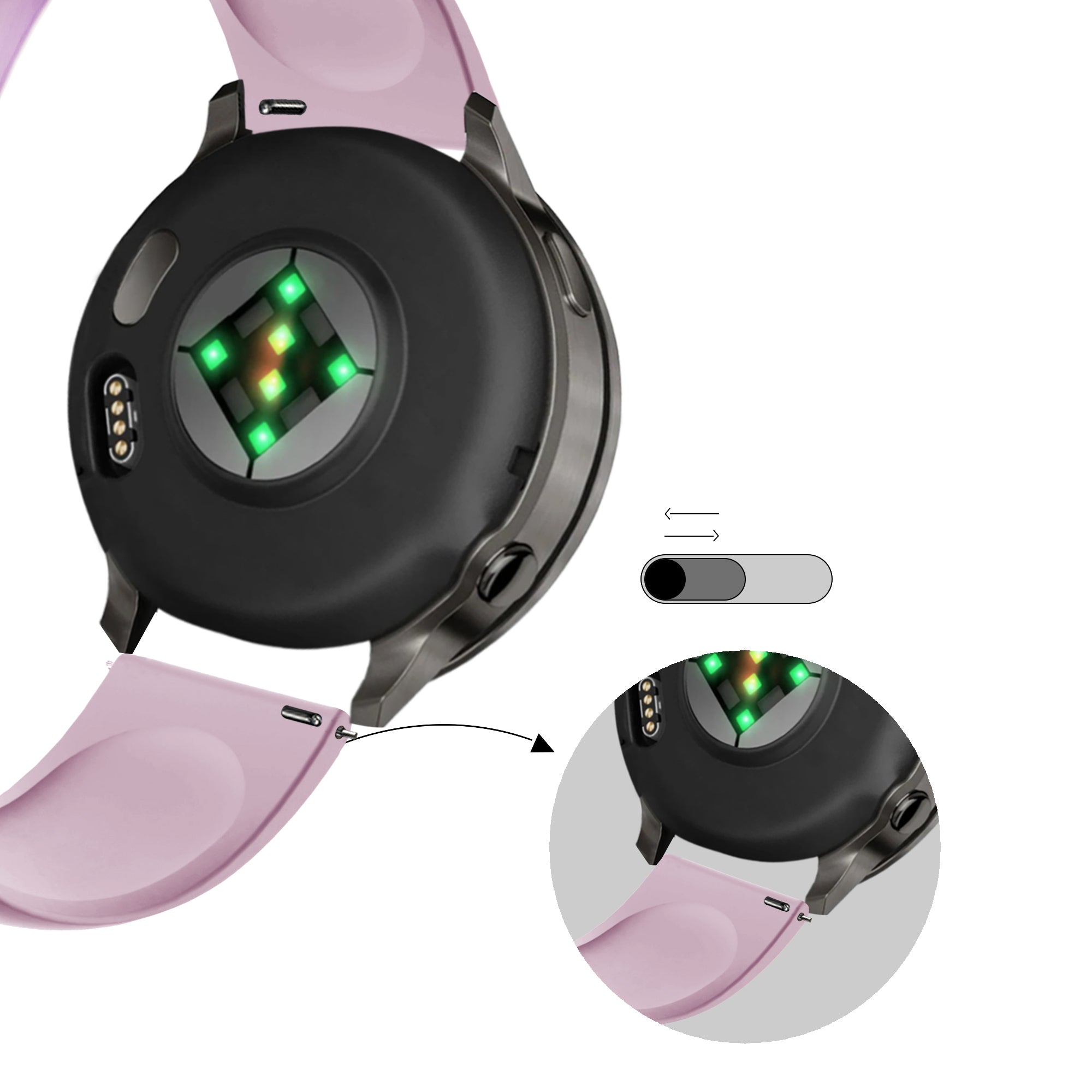 Bandz Garmin Vivoactive 3 Sport Strap 'Deluxe' (Lavender)