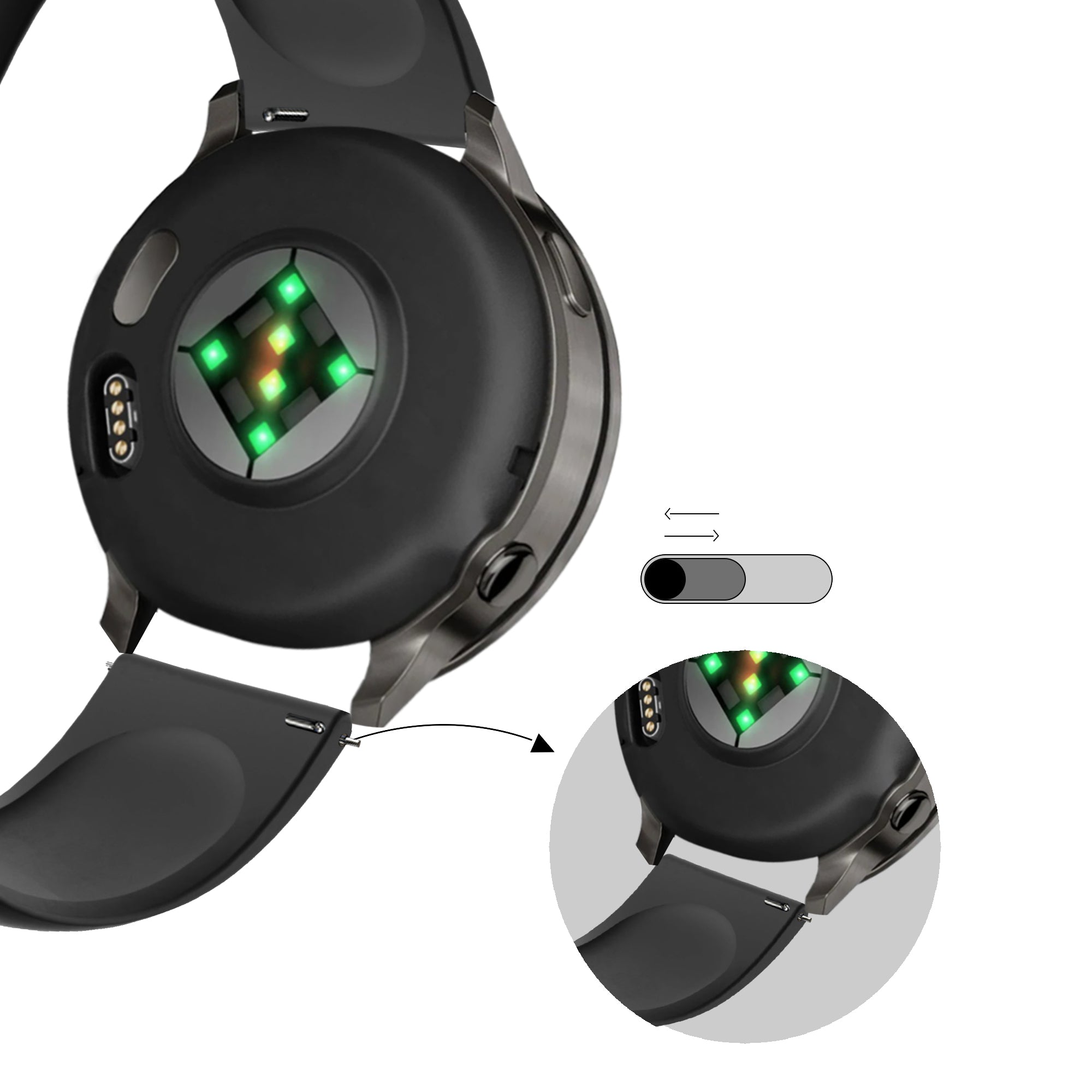 Bandz Bracelet sport 'Deluxe' Garmin Venu 3 (noir)