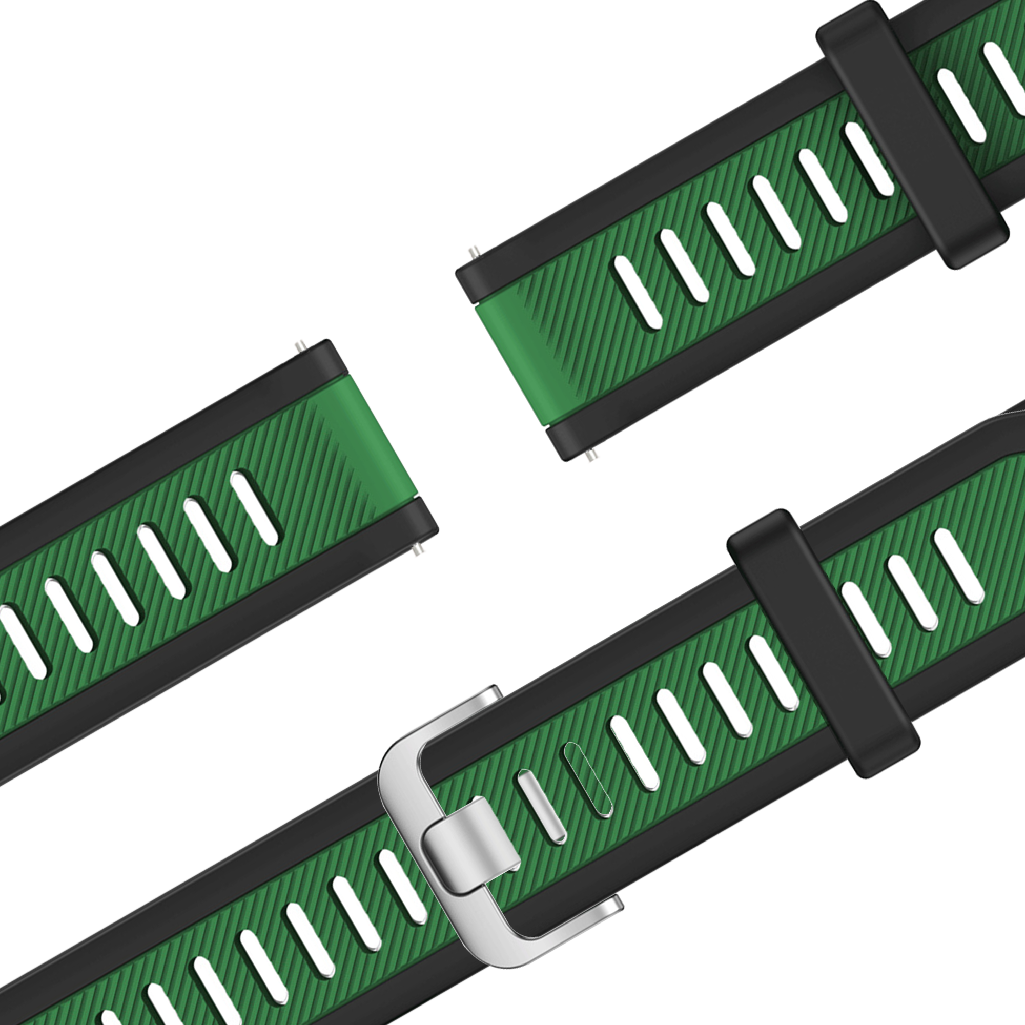 Bandz Garmin Approach J1 Dual Buckled Sport Strap (Black/Green)