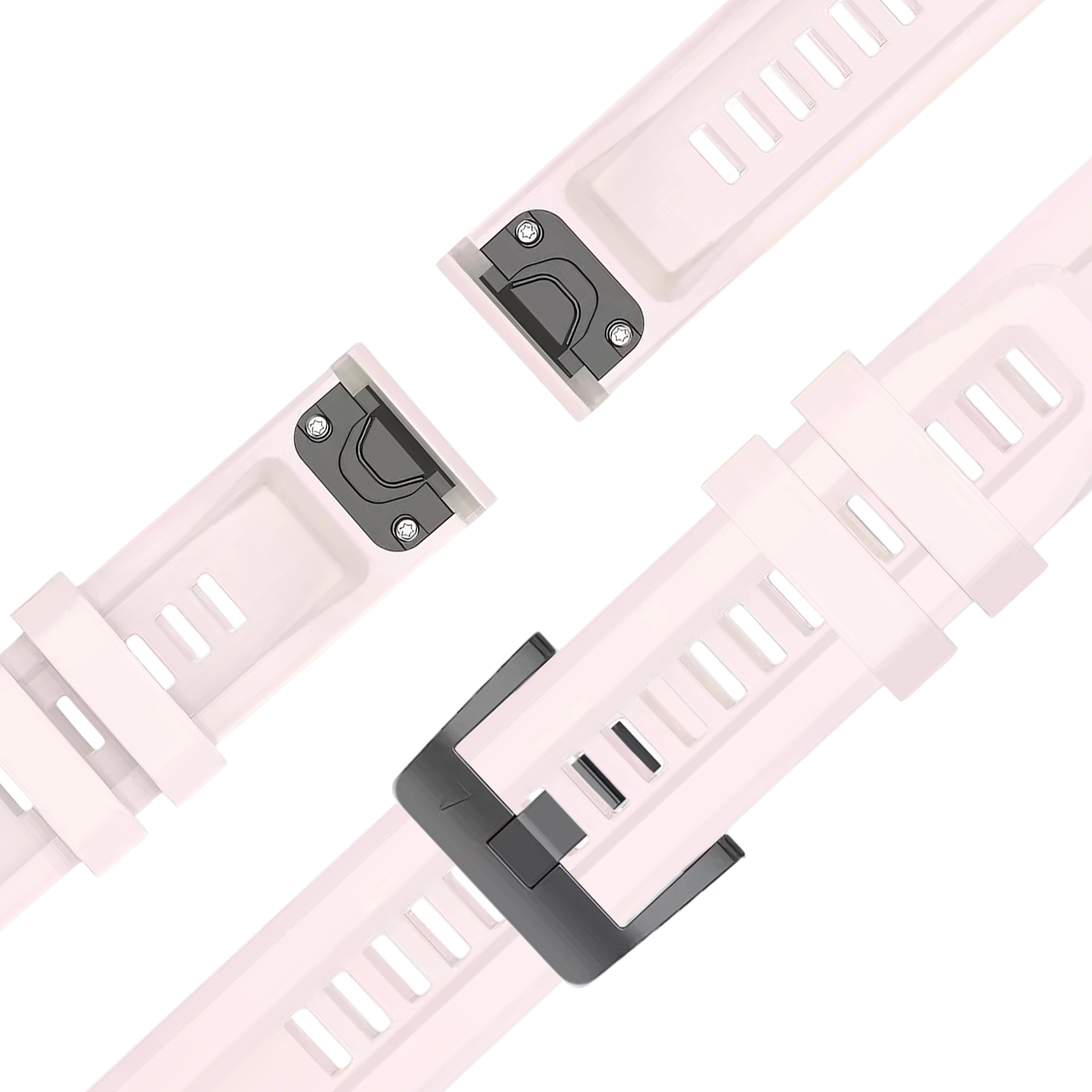 Bandz Bracelet silicone 'Classic' Garmin Descent Mk2S (rose clair)