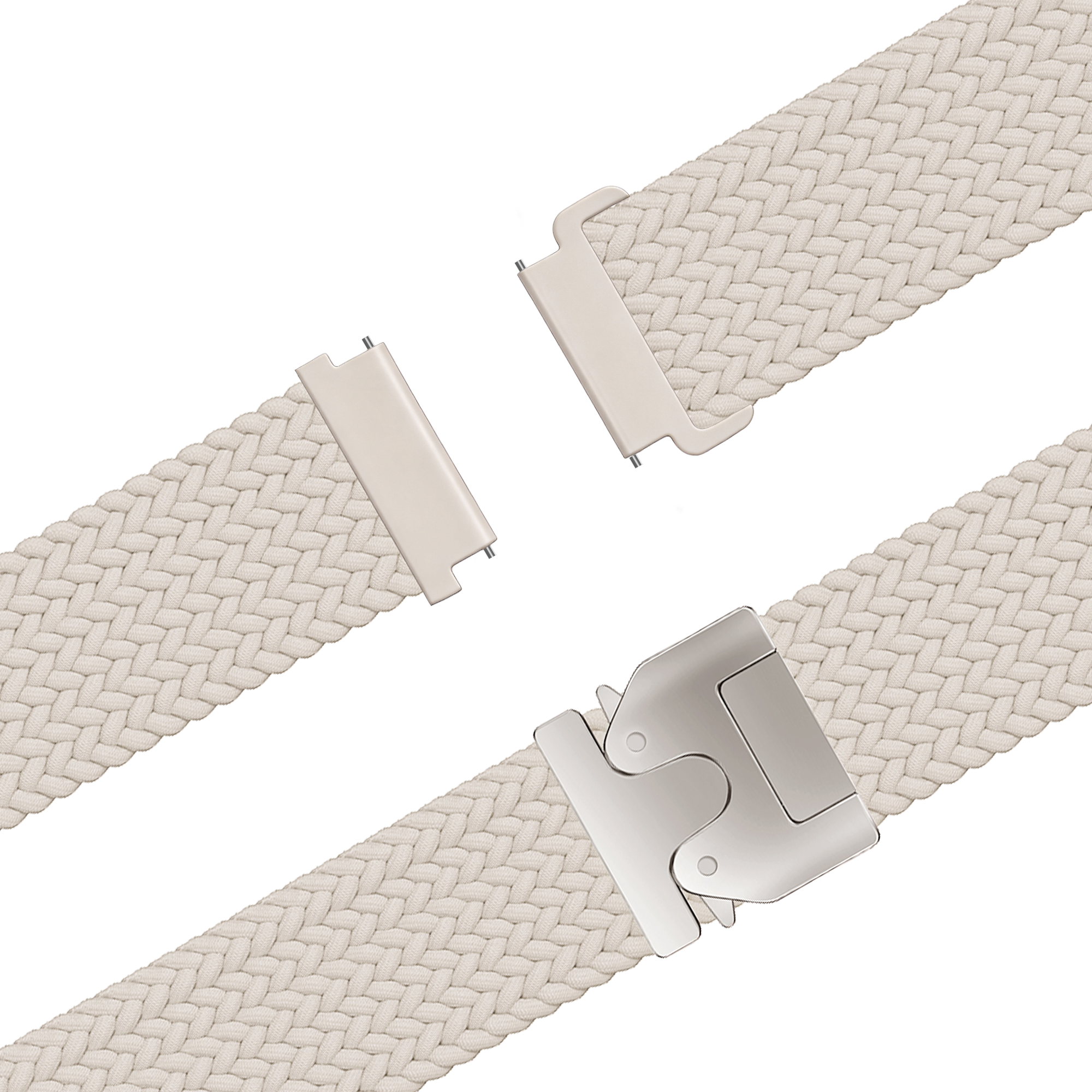 Bandz Bracelet tressé 'Parachute' Garmin Venu 4 - 41mm (lumière stellaire)