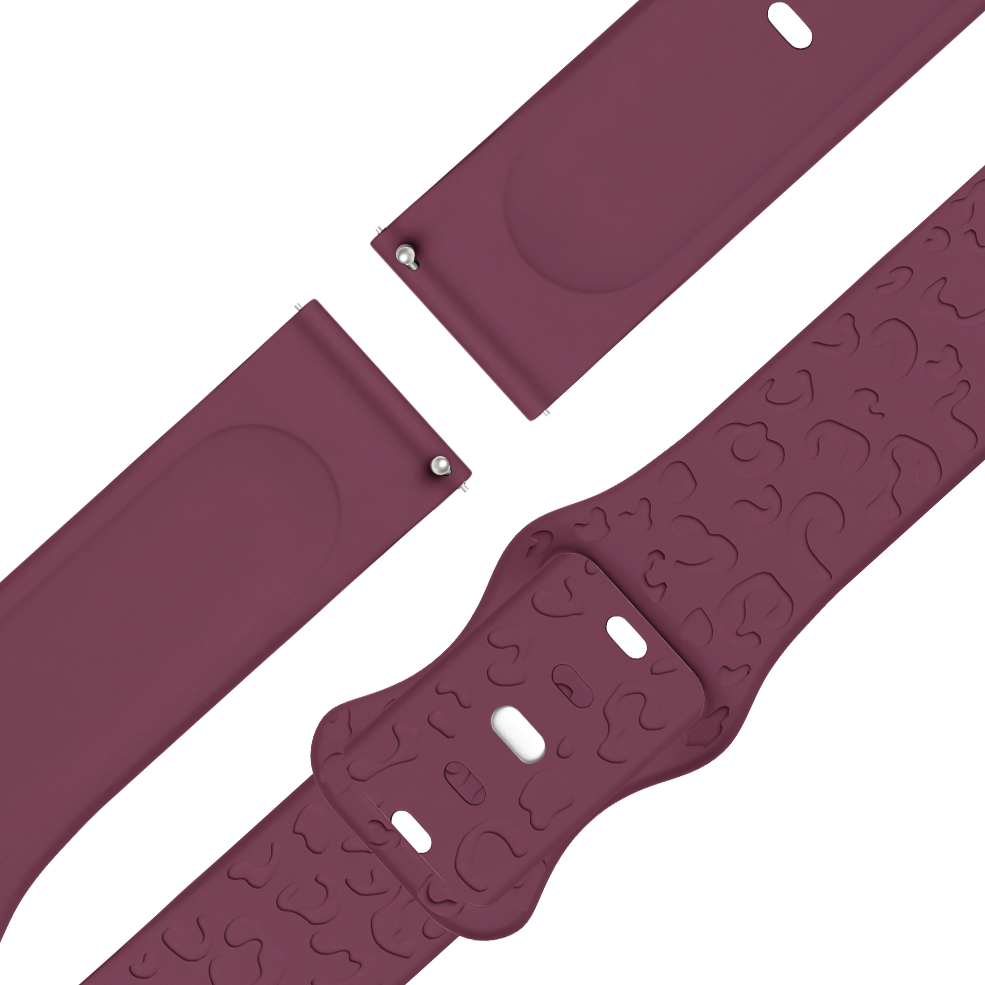 Bandz Bracelet silicone 'Léopard' Garmin Venu 4 - 41mm (rouge vin)