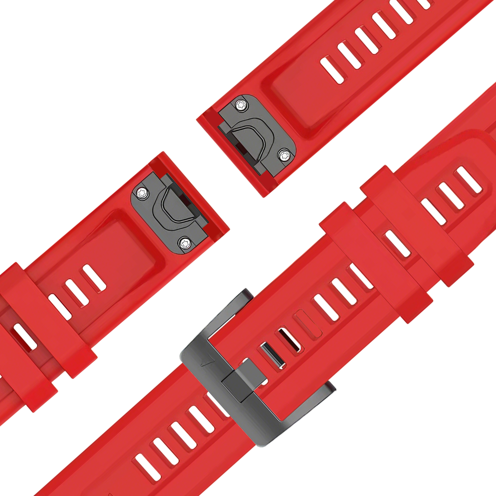 Bandz Bracelet silicone 'Classic' Garmin Descent Mk3(i) - 43mm (rouge)