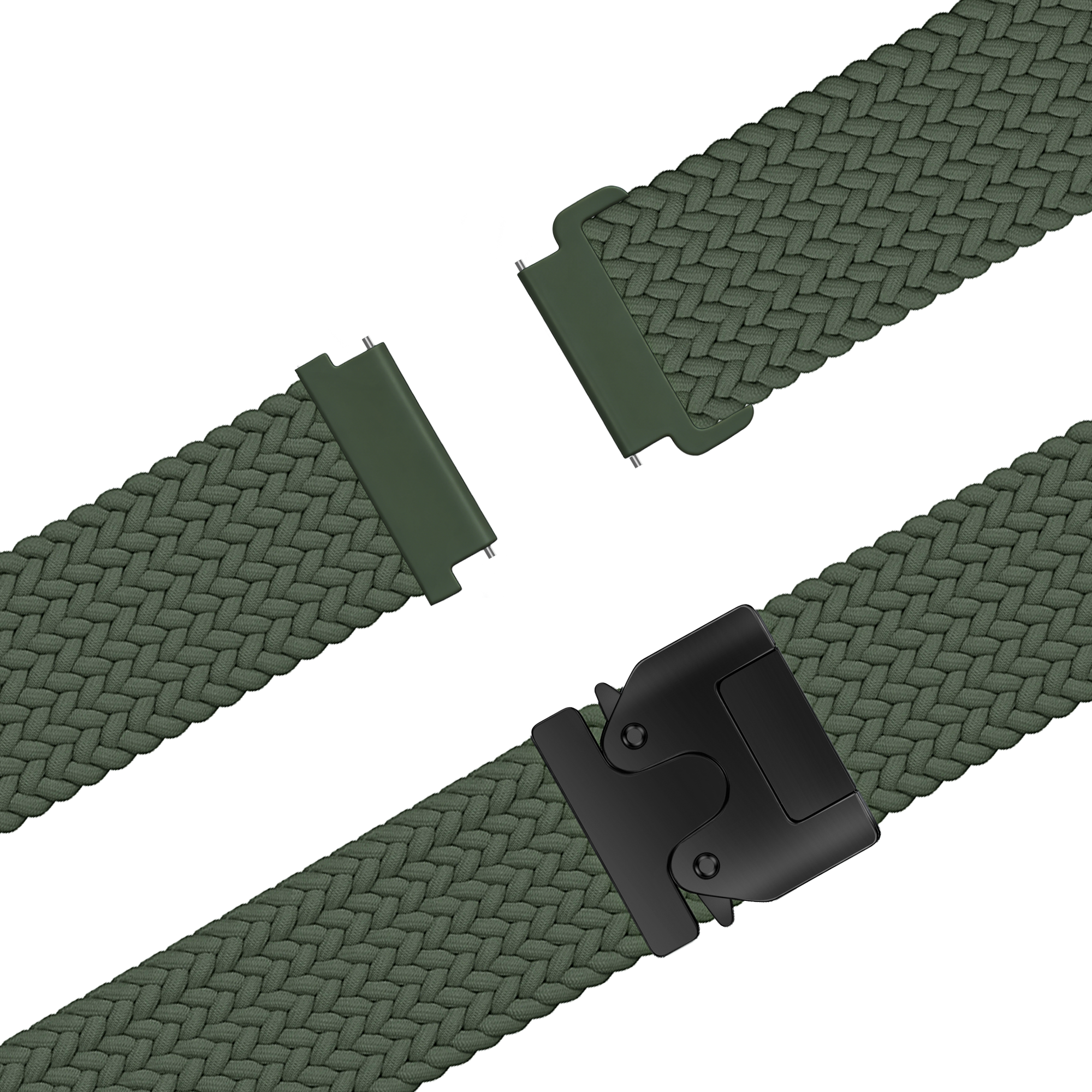 Bandz Bracelet tressé 'Parachute' Garmin Forerunner 570 - 47mm (vert)