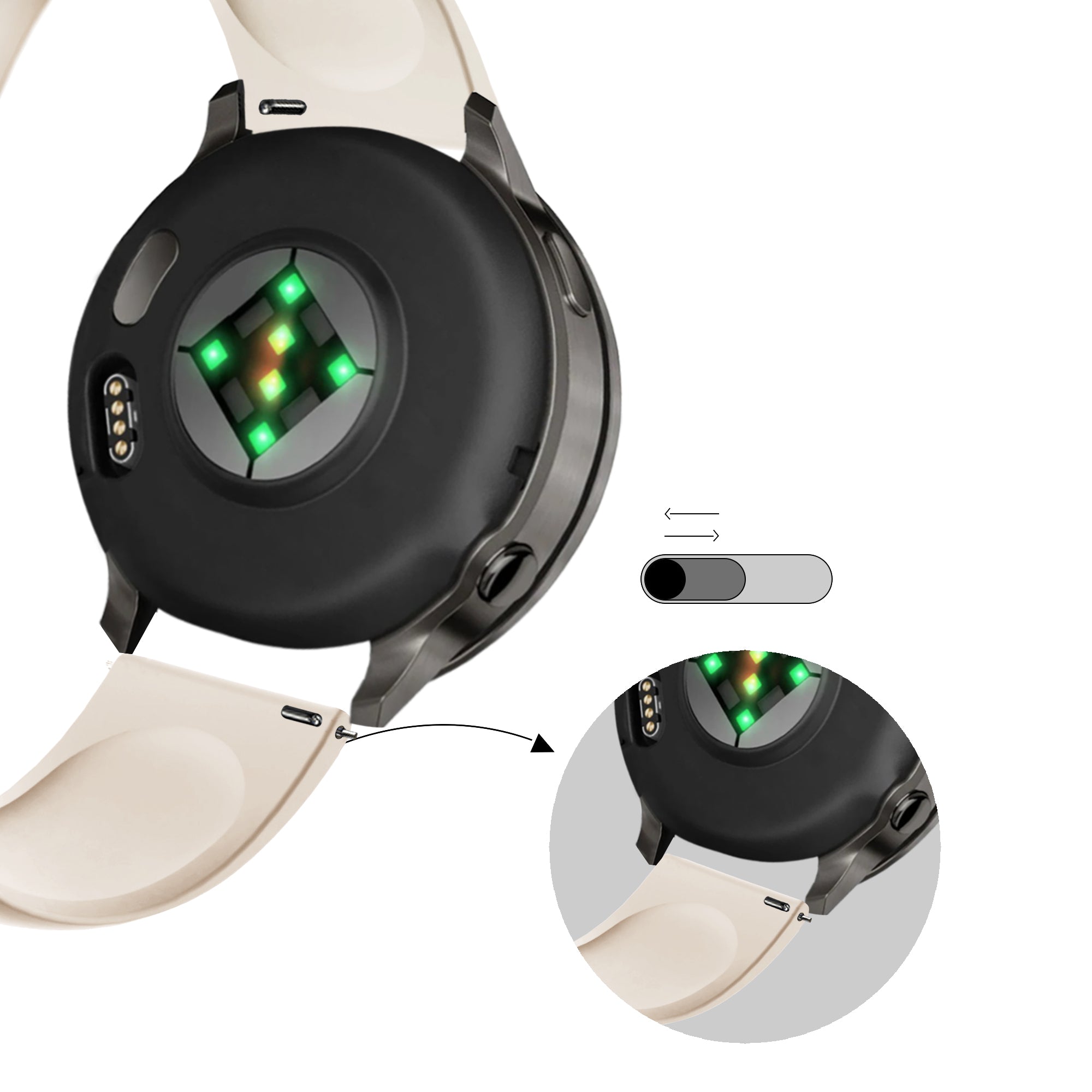 Bandz Bracelet sport 'Deluxe' Garmin Venu 4 - 41mm (lumière stellaire)