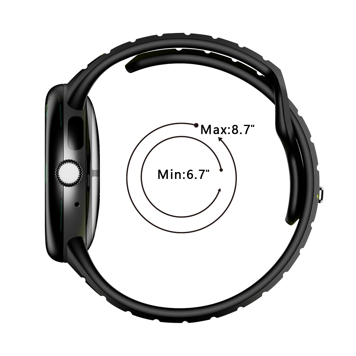 Bracelet sport Outdoor Google Pixel Watch 4 - 45mm (noir/gris)