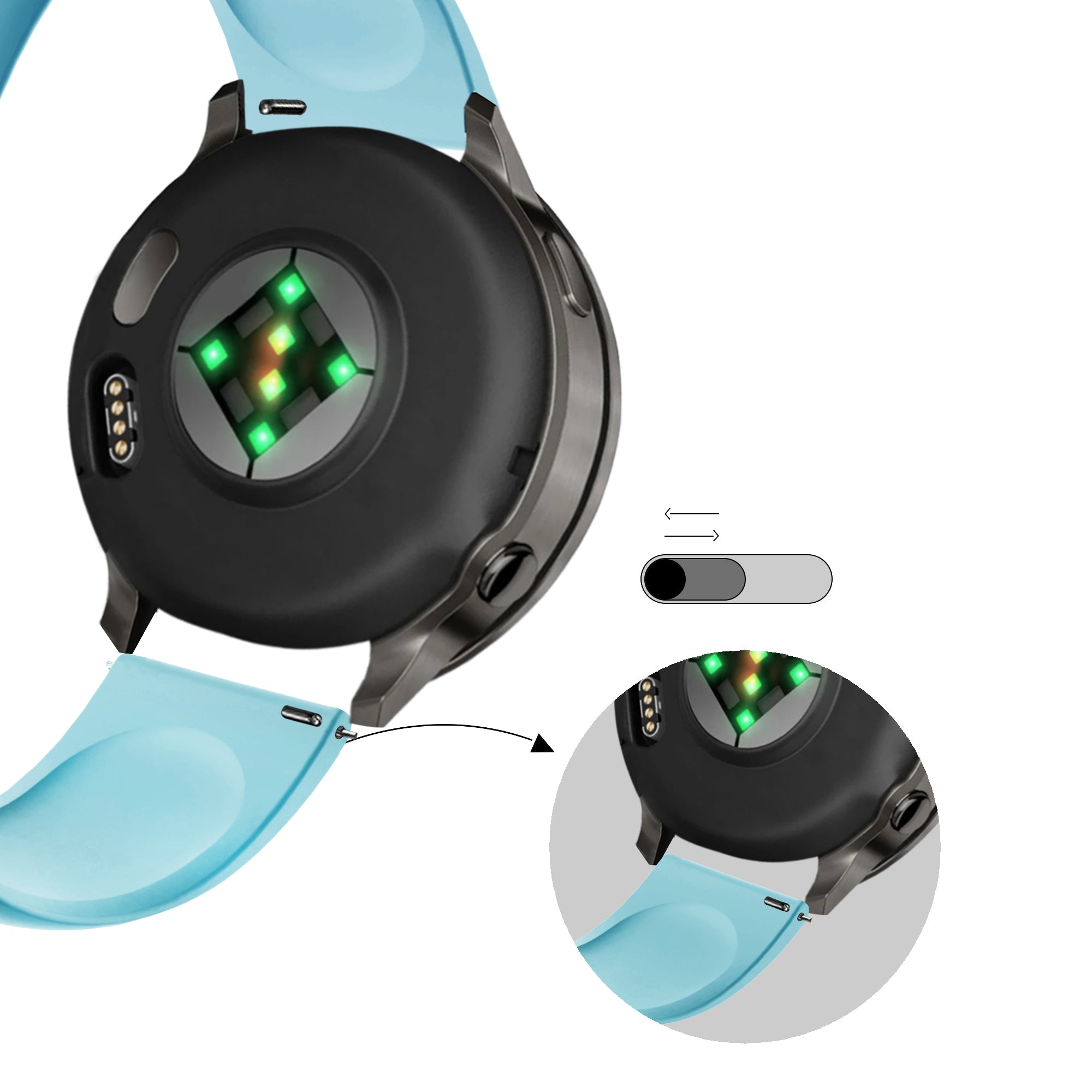 Bandz Bracelet sport 'Deluxe' Garmin Venu 4 - 41mm (bleu clair)