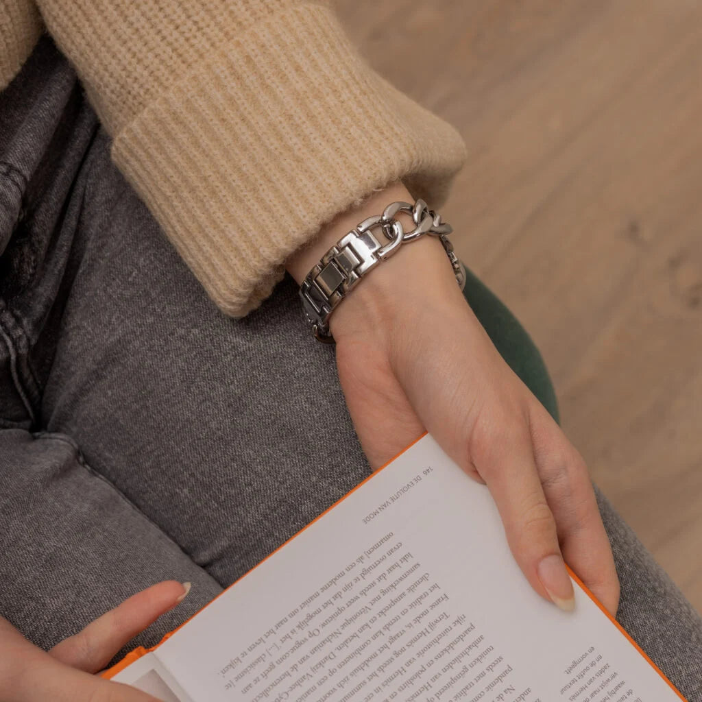 Bracelet acier chaîne Apple Watch (argent)