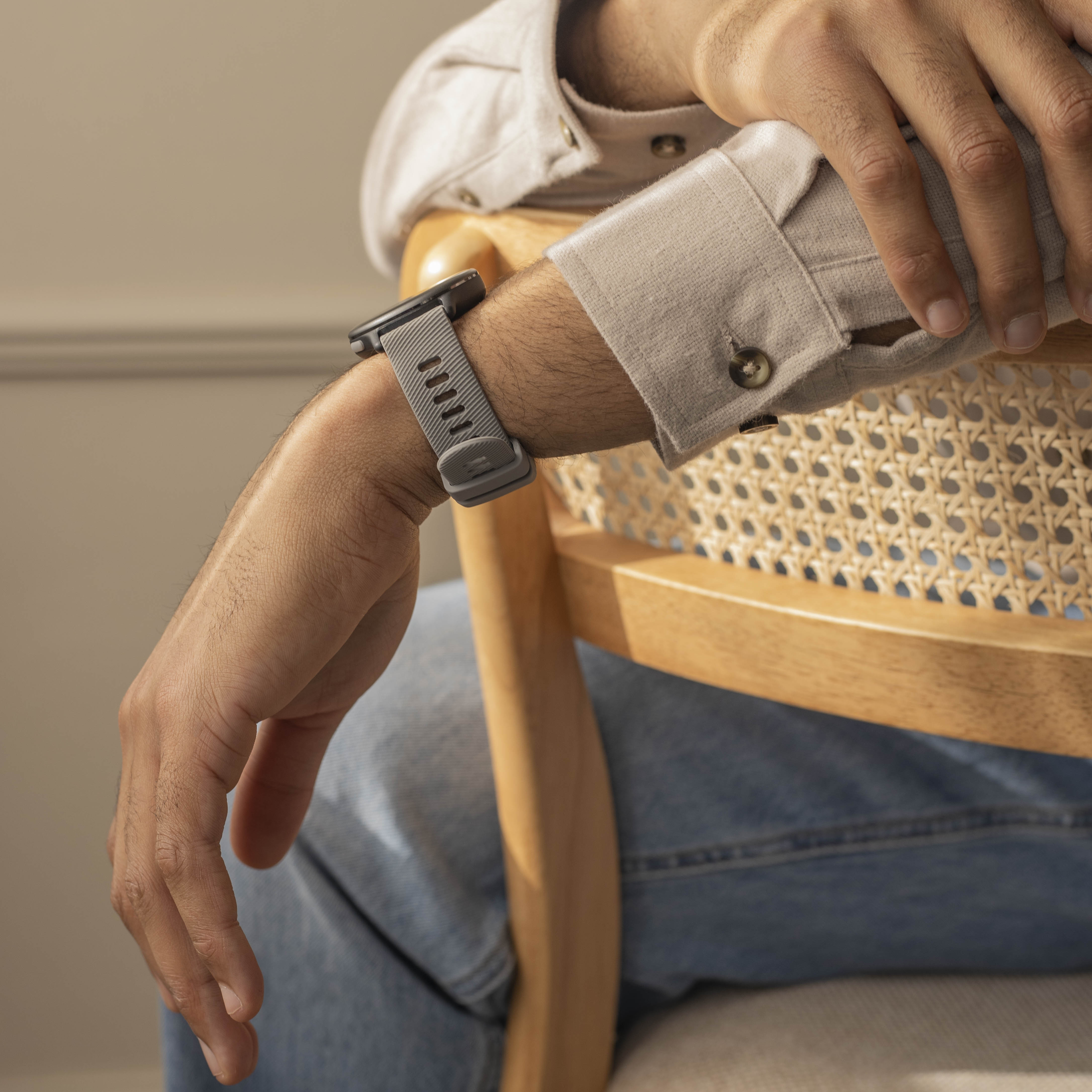 Bracelet silicone Garmin Approach S12 (gris clair)