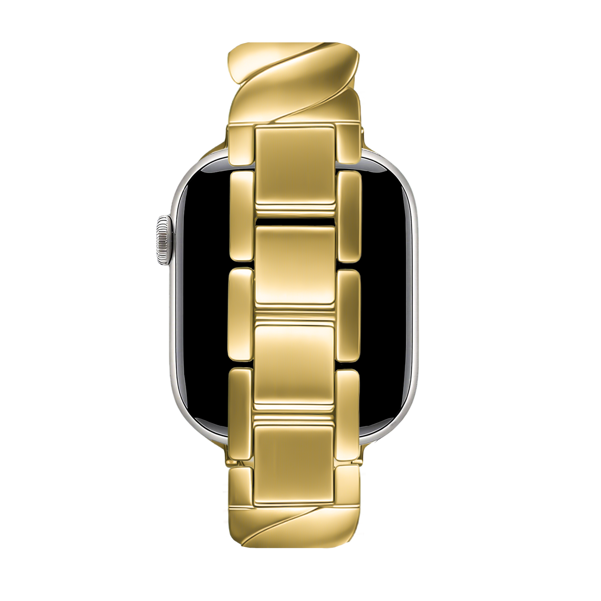 Bandz Bracelet acier premium 'Twisted' Apple Watch (or)