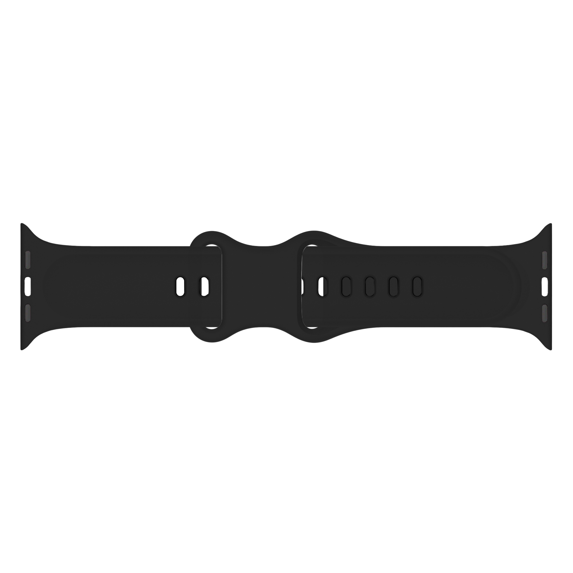 Bracelet silicone à fleurs Apple Watch (lumière stellaire/noir)