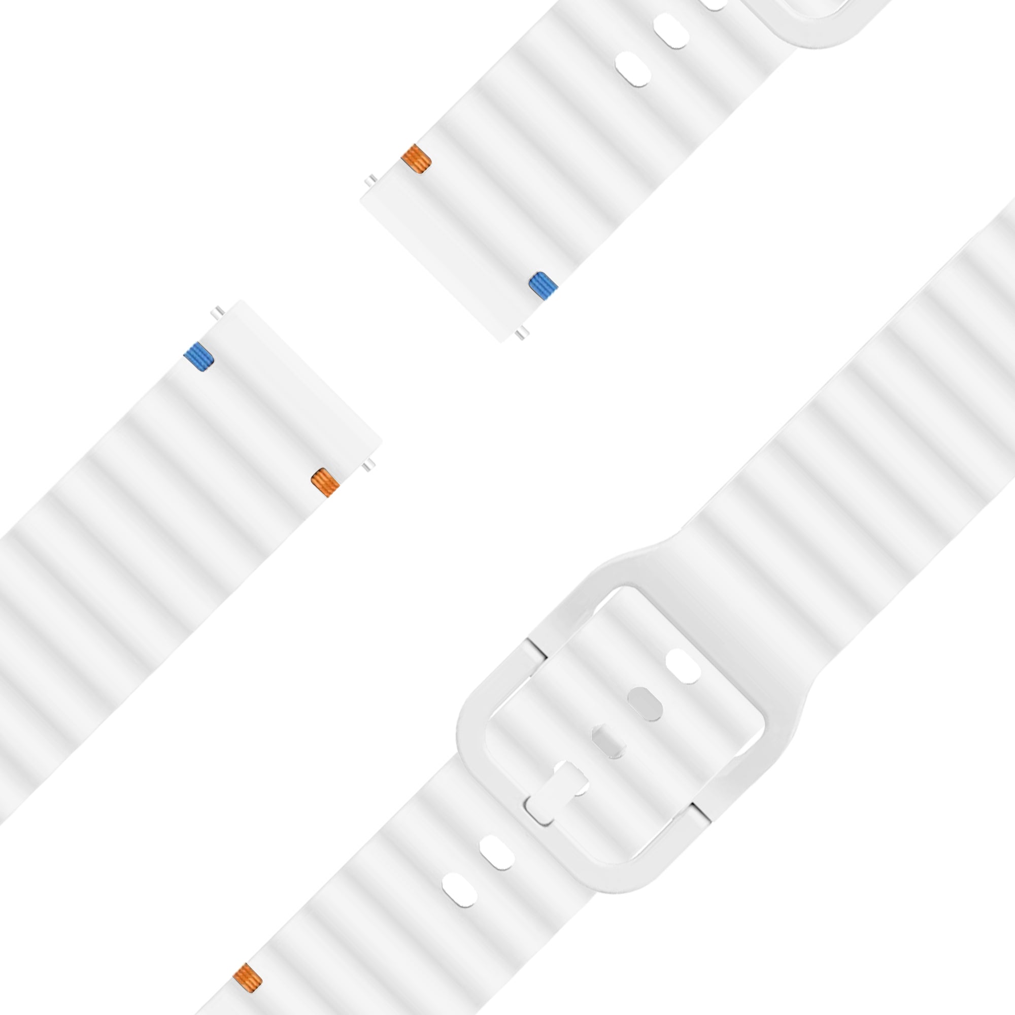 Bandz Bracelet silicone ondulé Garmin Forerunner 265s (blanc)