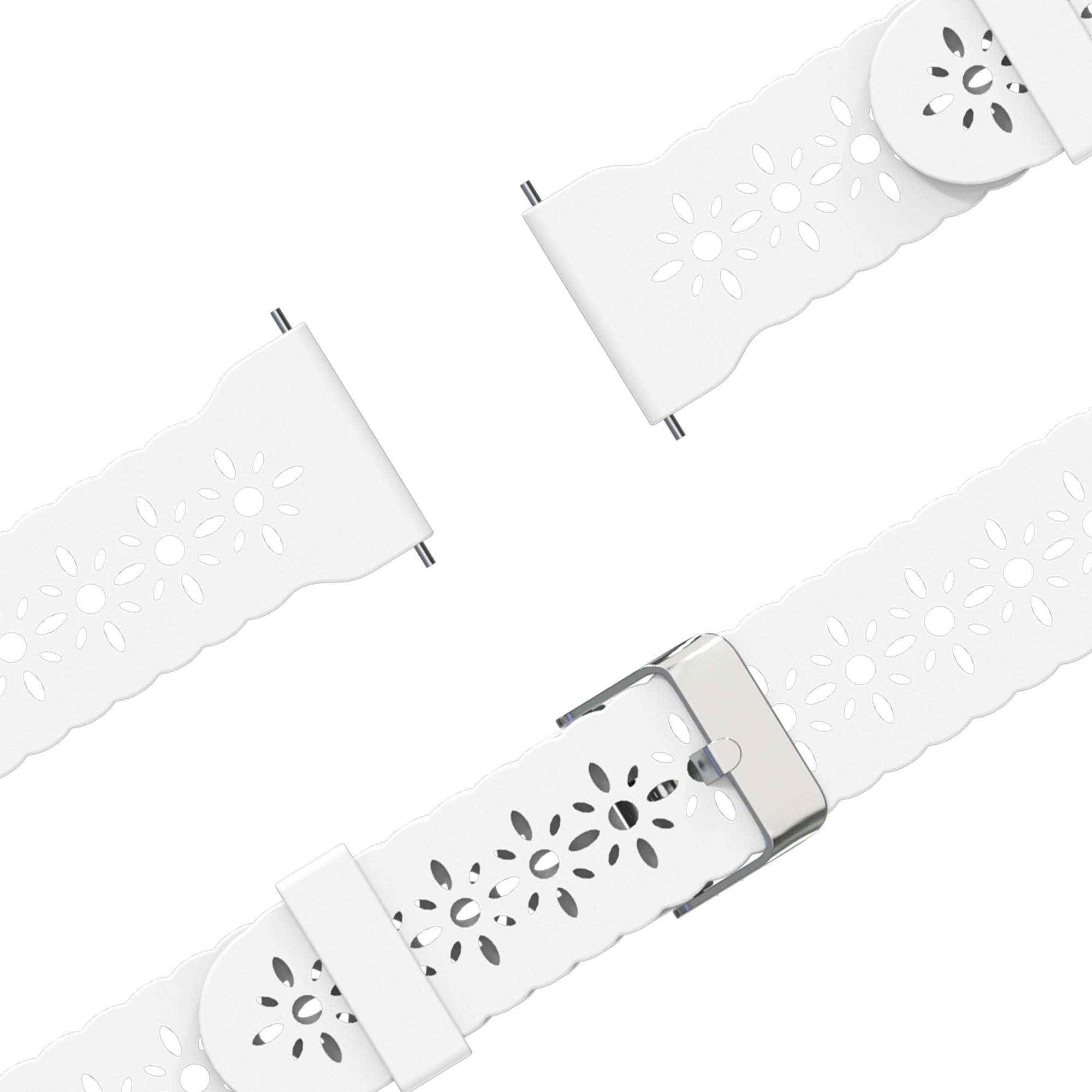 Bandz Garmin Vivoactive 6 Silicone Strap 'Lace' (White)