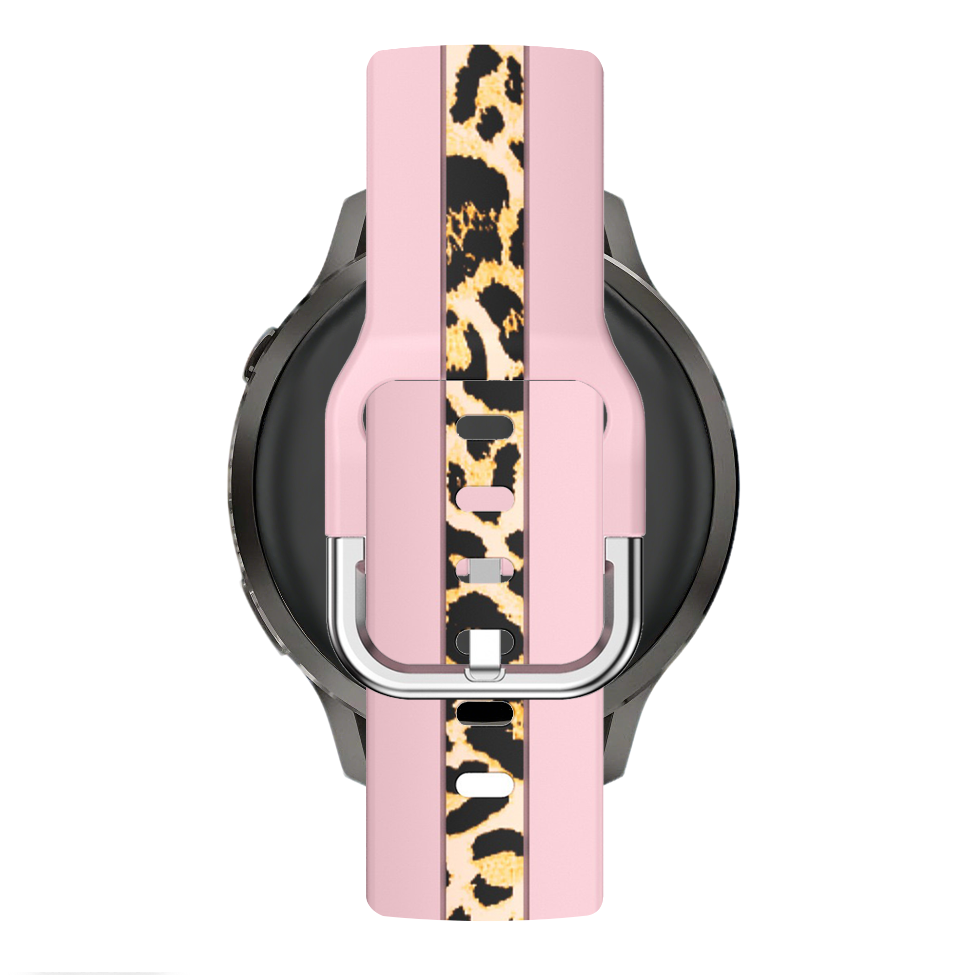 Bandz Bracelet dual léopard Garmin Vivomove 3 (rose pâle)