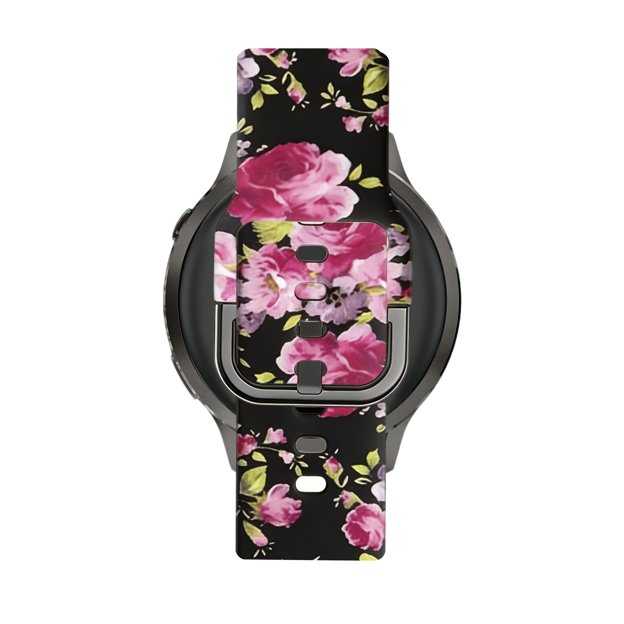 Bandz Bracelet silicone 'Fleur rose' Garmin Approach S42