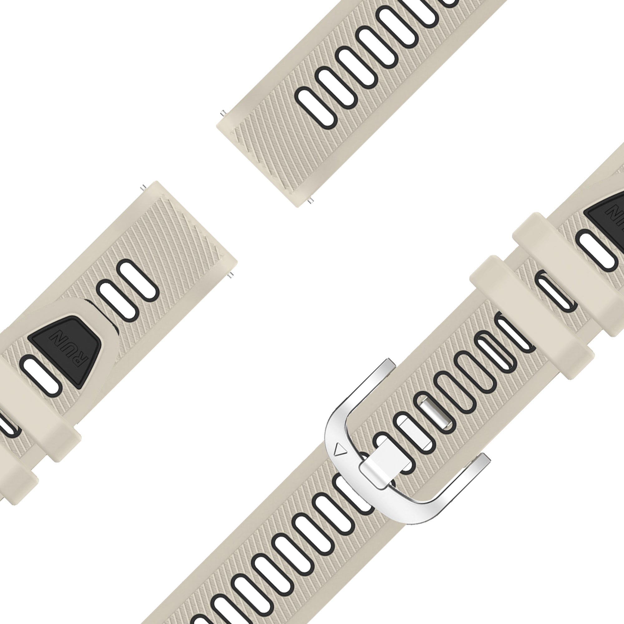 Bandz Bracelet sport avec boucle Garmin Vivomove 3s (lumière stellaire/noir)