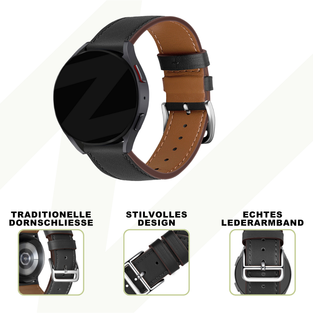 Bandz Bracelet cuir 'Deluxe' Coros Pace 2 (noir)