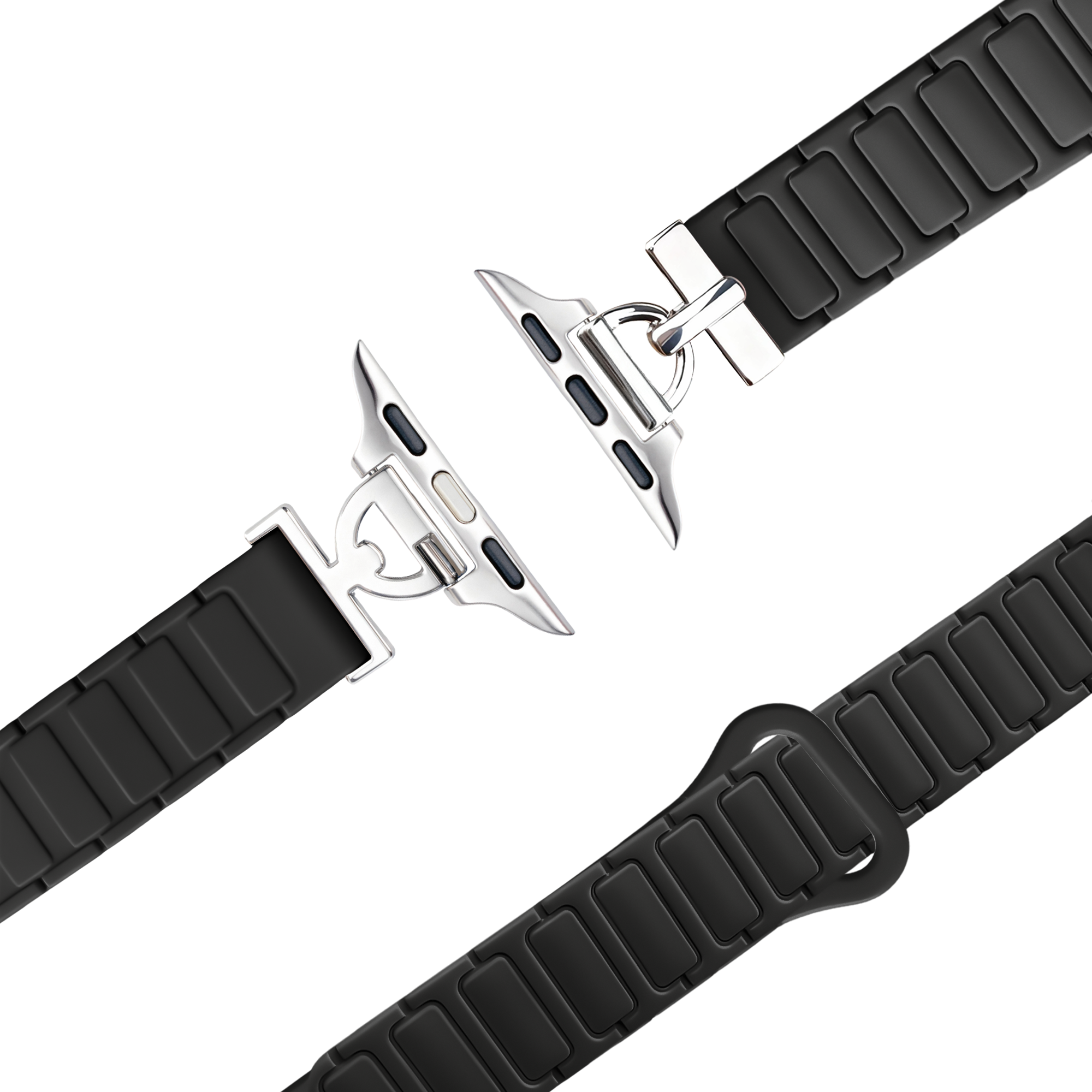 Bandz Bracelet silicone magnétique 'fine' Apple Watch (noir)