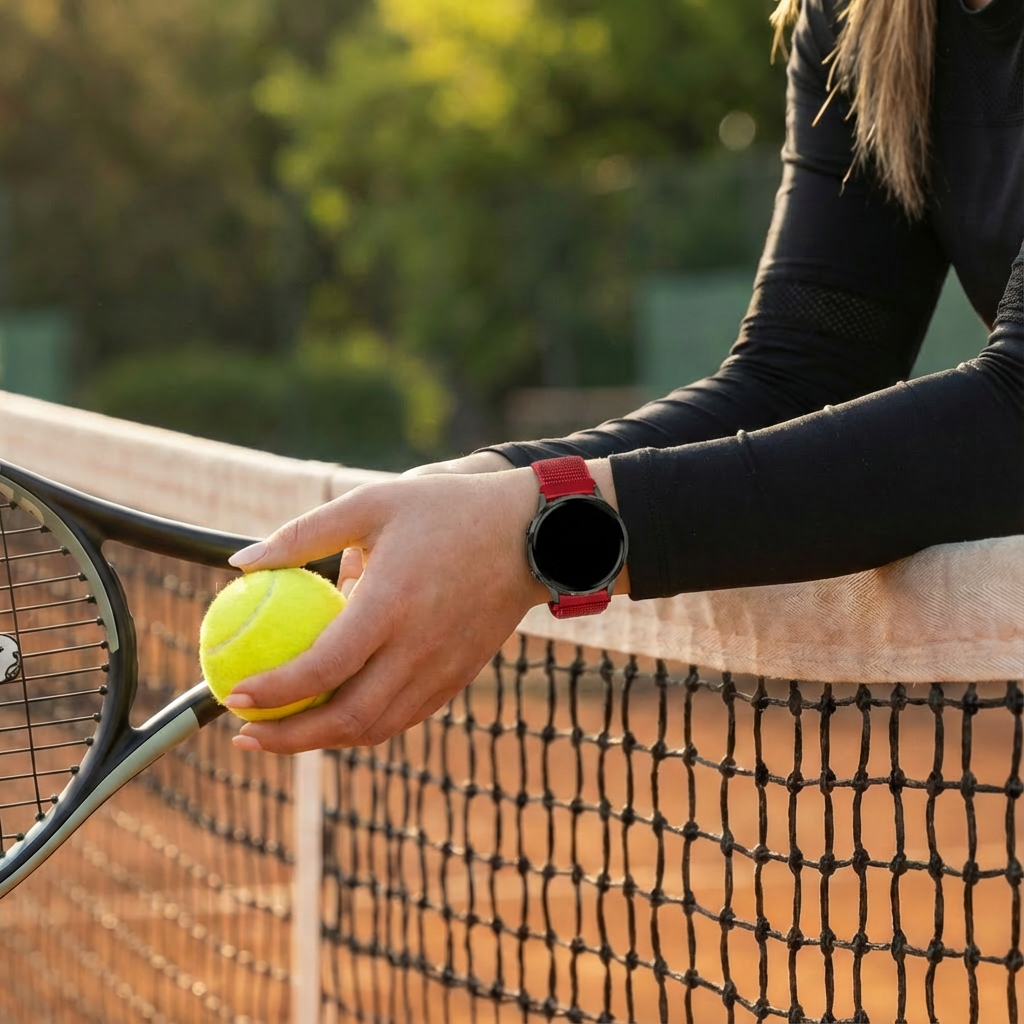 Bandz Bracelet nylon Loop Garmin Vivoactive 3 (rouge)