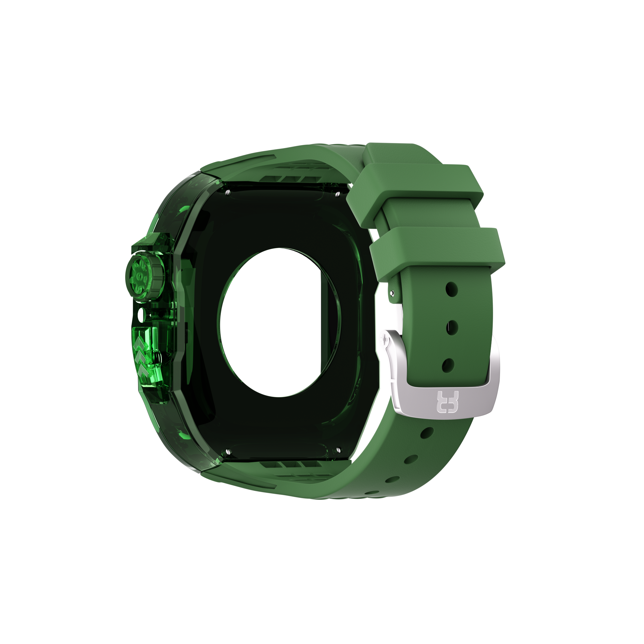 Reqior Boîtier en polymère avec bracelet en caoutchouc Apple Watch 45mm (vert)