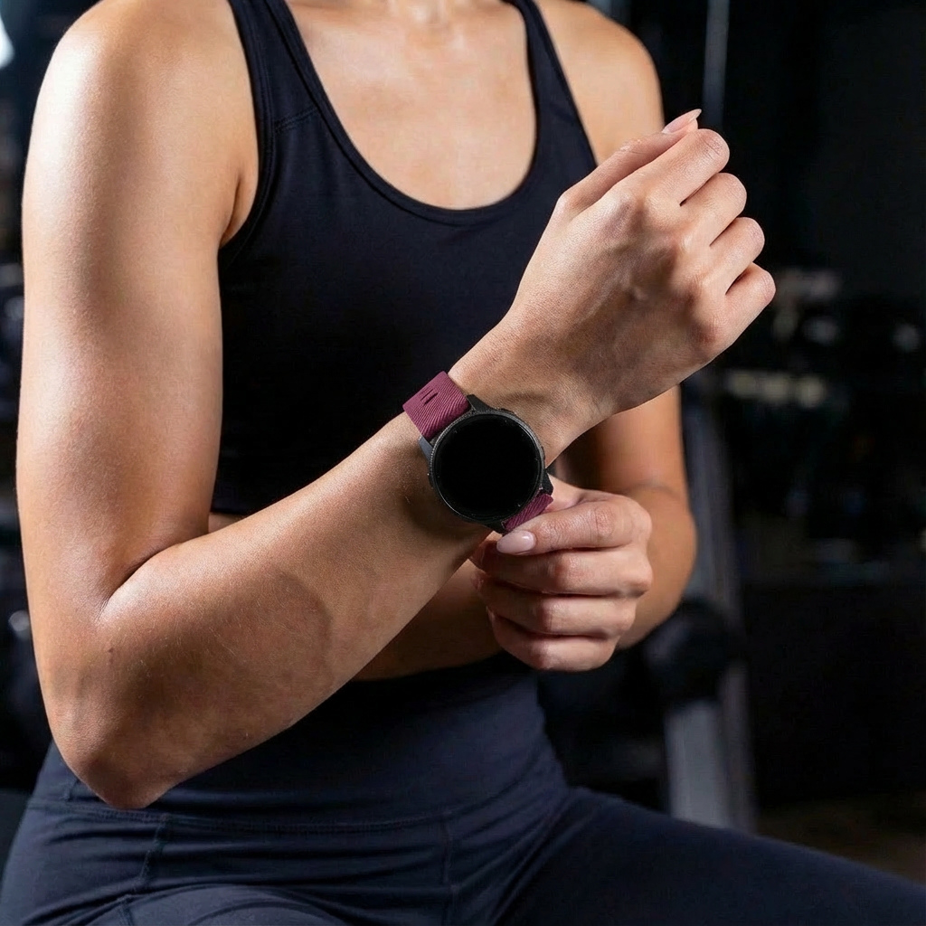 Bracelet silicone Garmin Vivomove Sport (bordeaux)