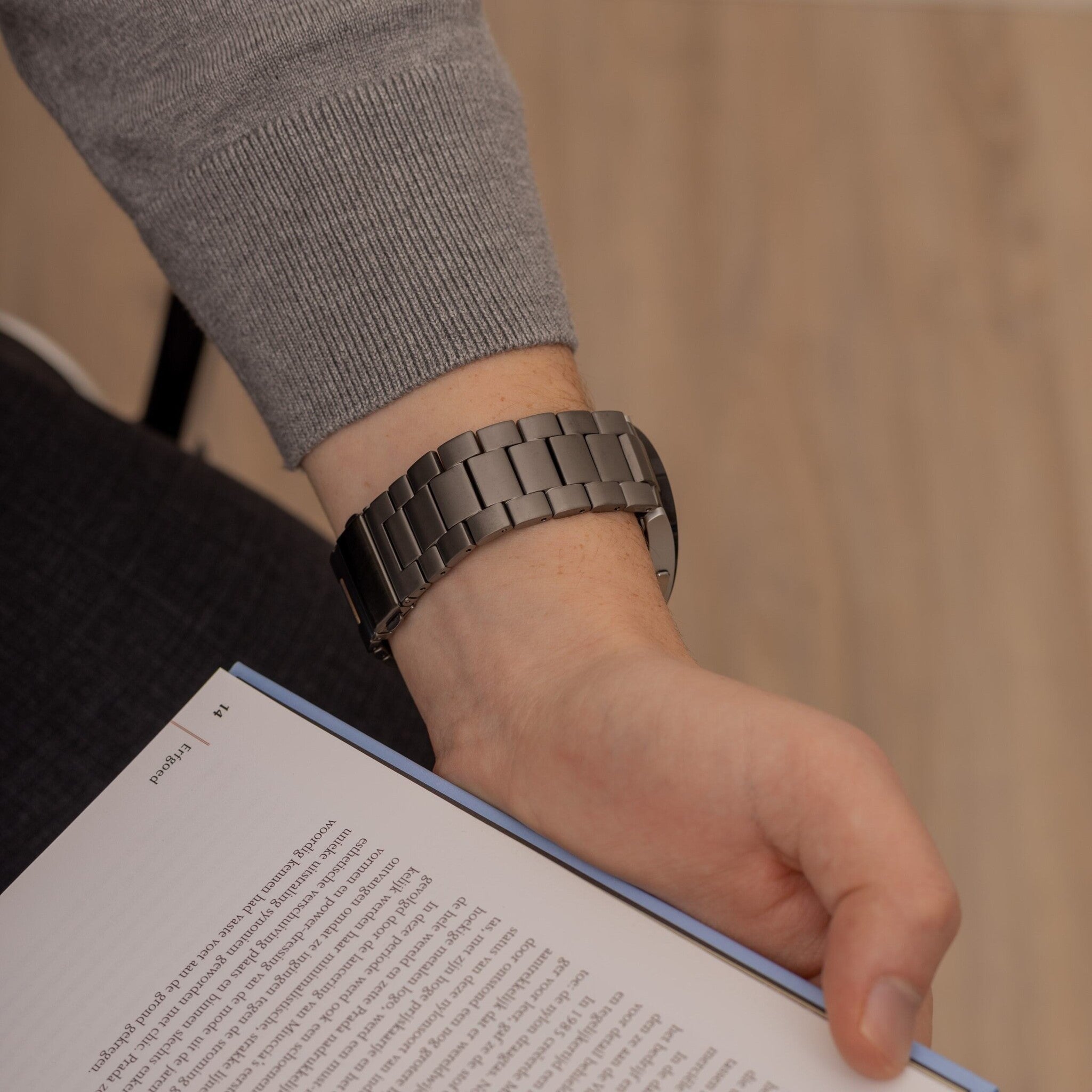 Bracelet titane Samsung Galaxy Watch 4 44mm (gris)