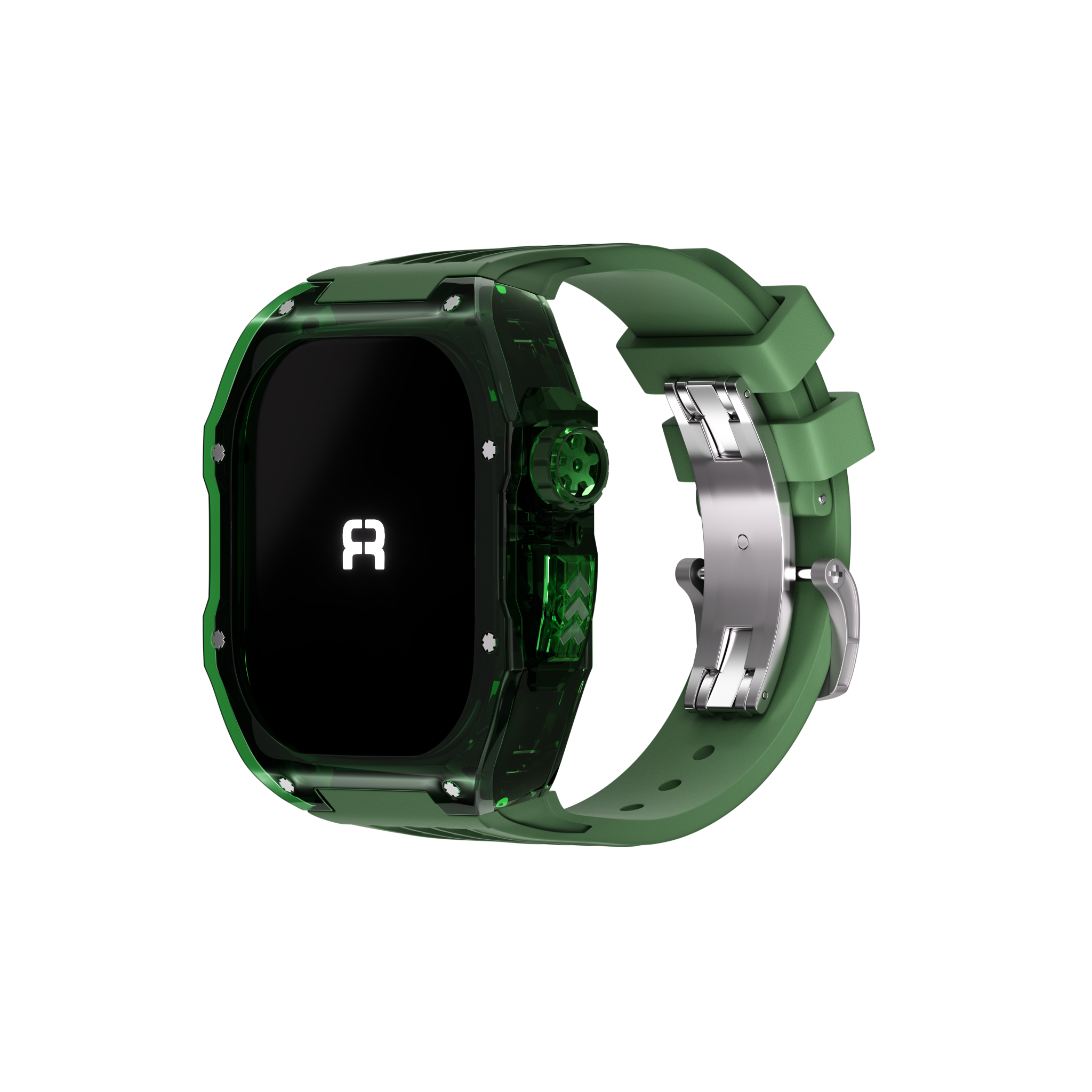 Reqior Boîtier en polymère avec bracelet en caoutchouc Apple Watch 45mm (vert)
