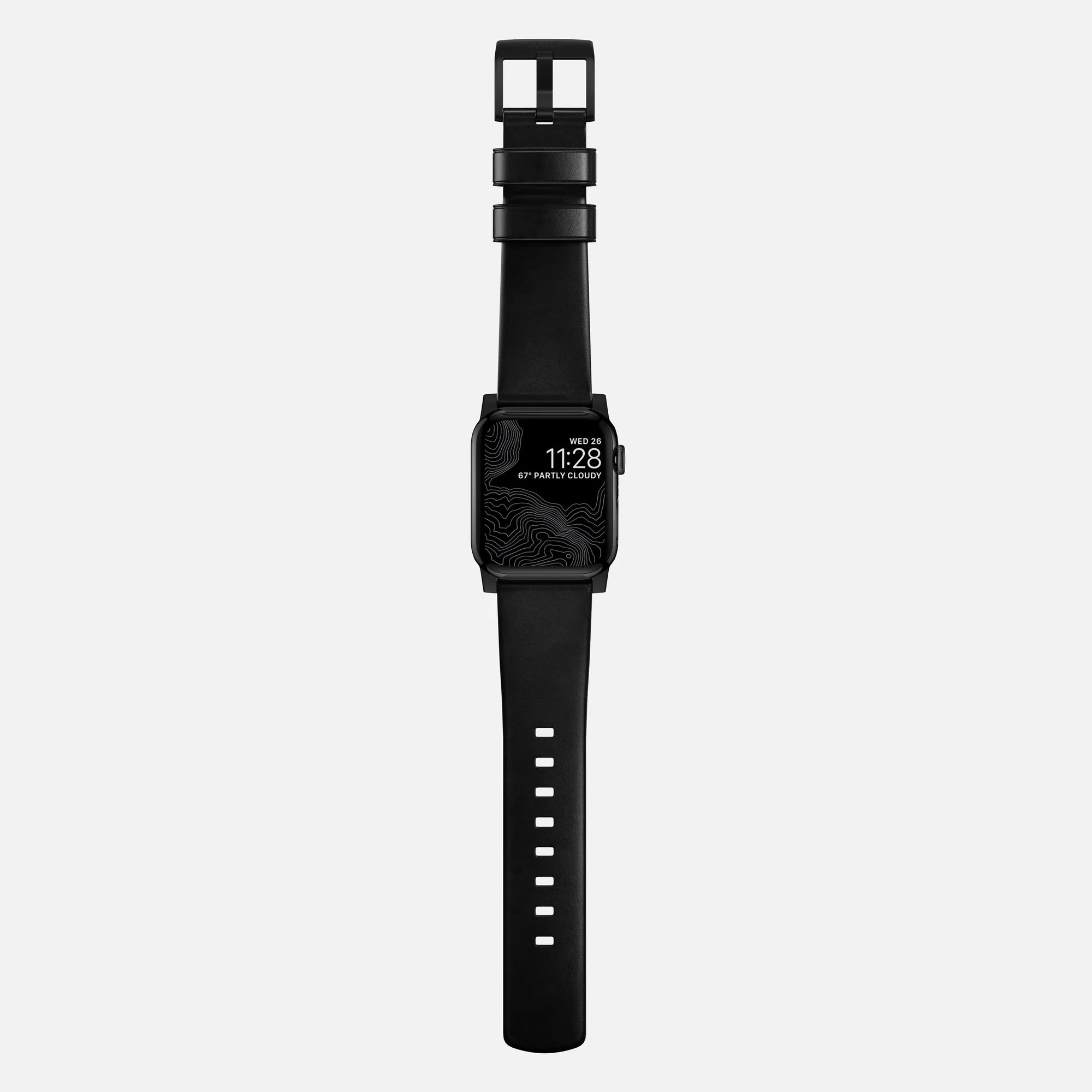 Nomad Bracelet cuir moderna Apple Watch (noir)