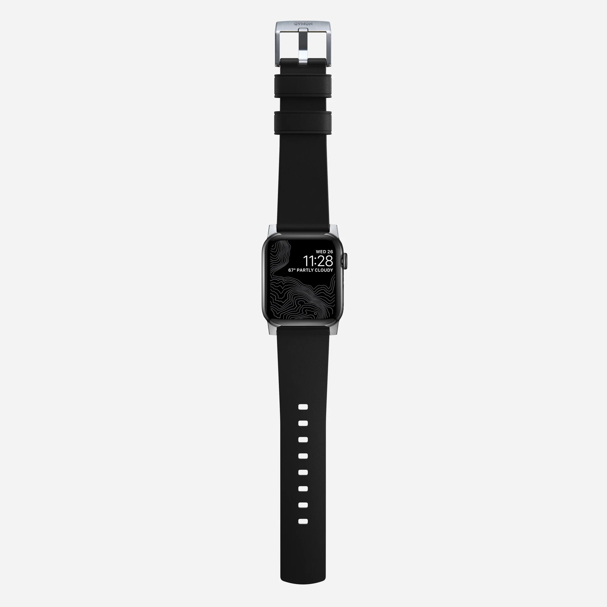 Nomad Bracelet hibrida Apple Watch Active Pro (noir/argenté)