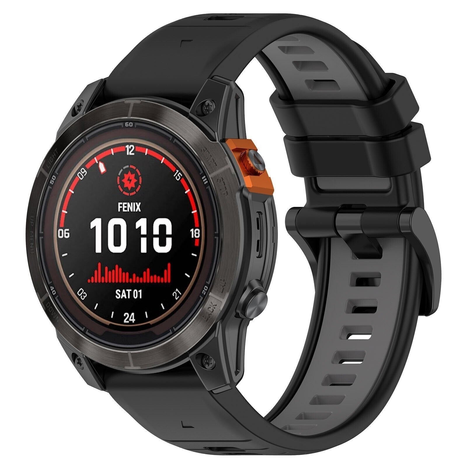 Bracelet à boucle sport Garmin Tactix 8 - 47mm (noir/gris)