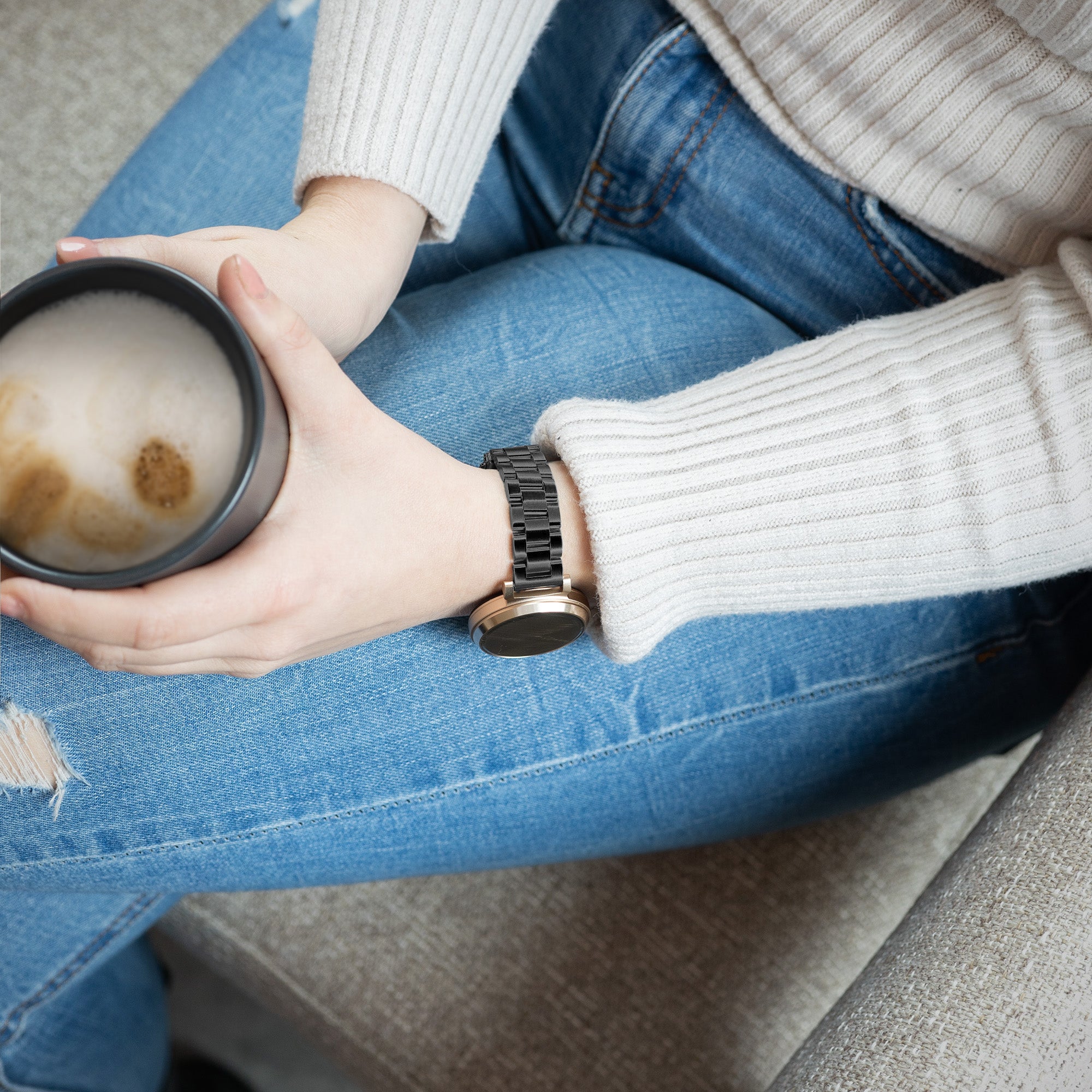 Bracelet acier Garmin Lily (noir)