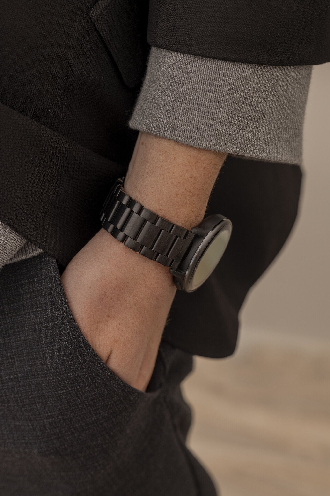 Bracelet acier Samsung Galaxy Watch FE (noir)