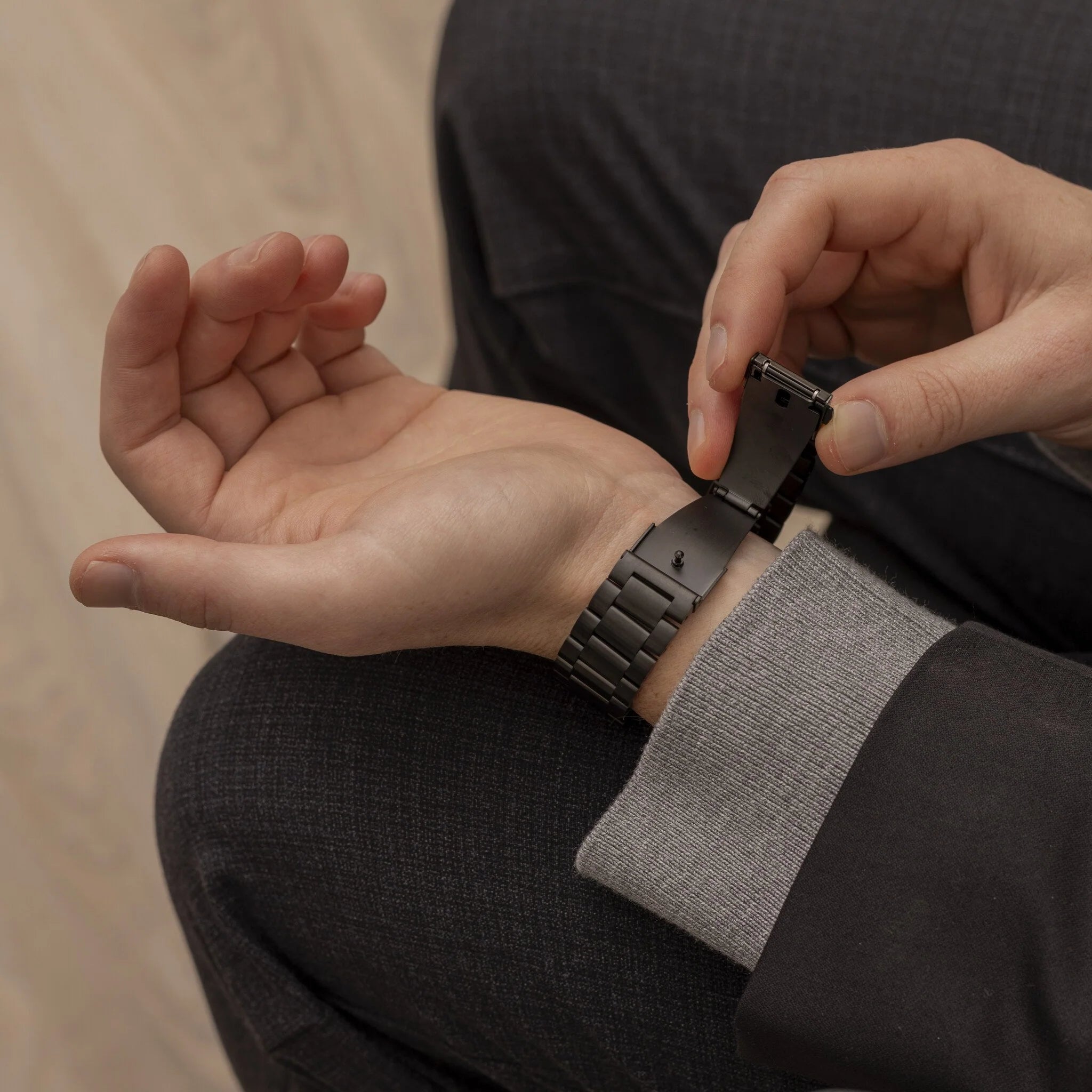 Bracelet acier Samsung Gear Sport (noir)