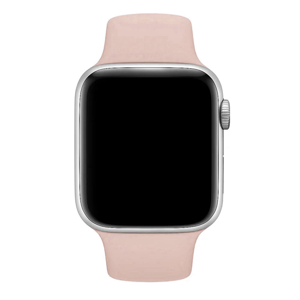 Bracelet silicone Apple Watch (rose clair)