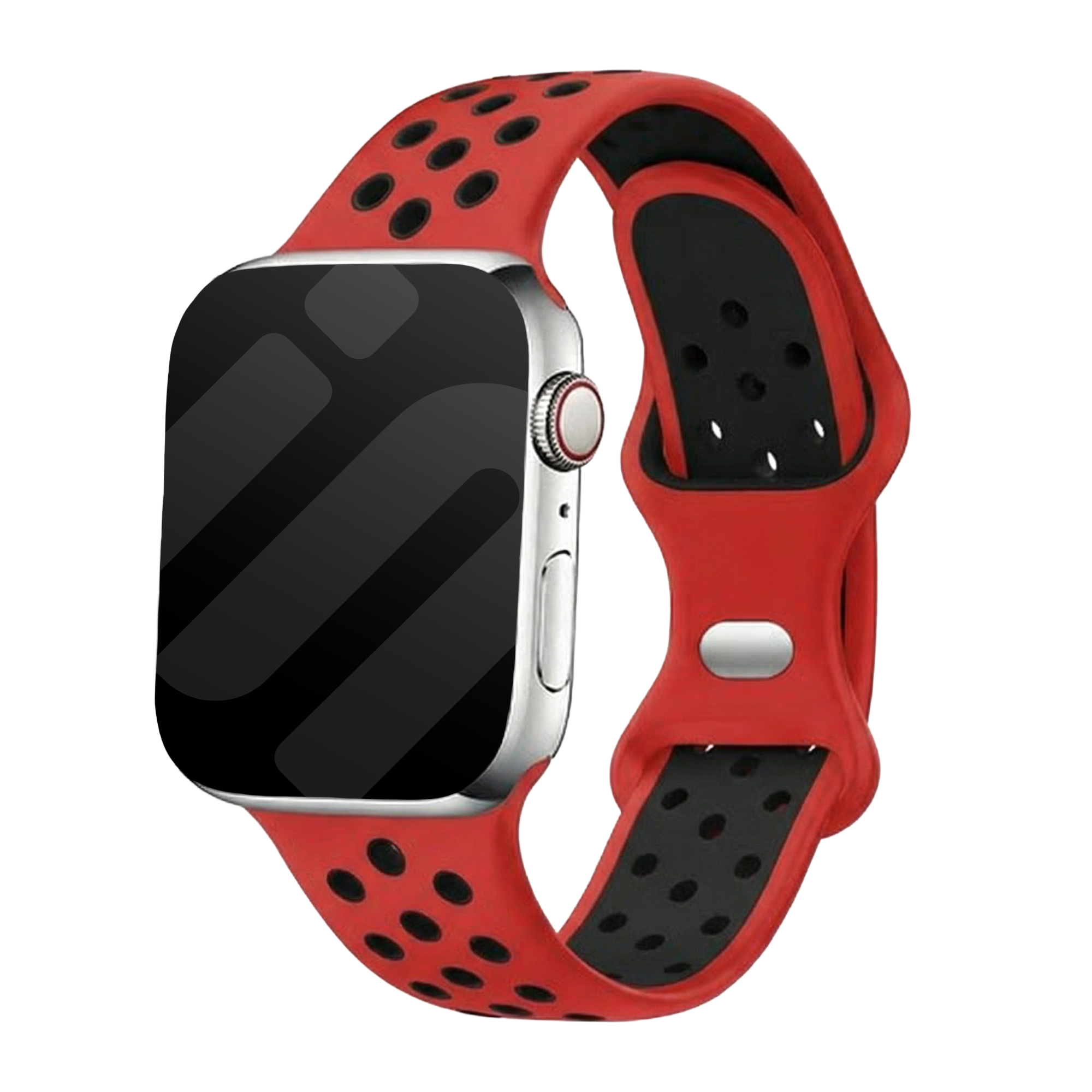 Bracelet Apple Watch sport (rouge/noir)
