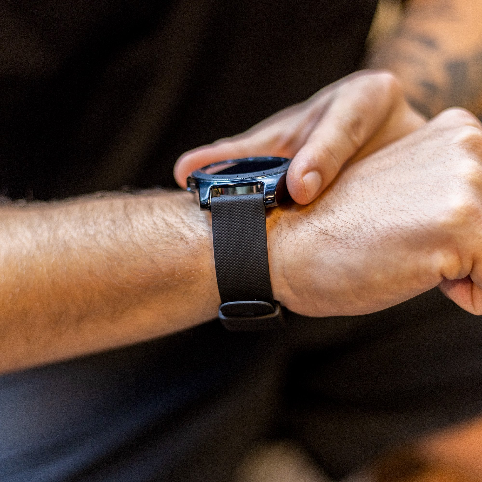 Bracelet silicone luxe Huawei GT Runner (noir)