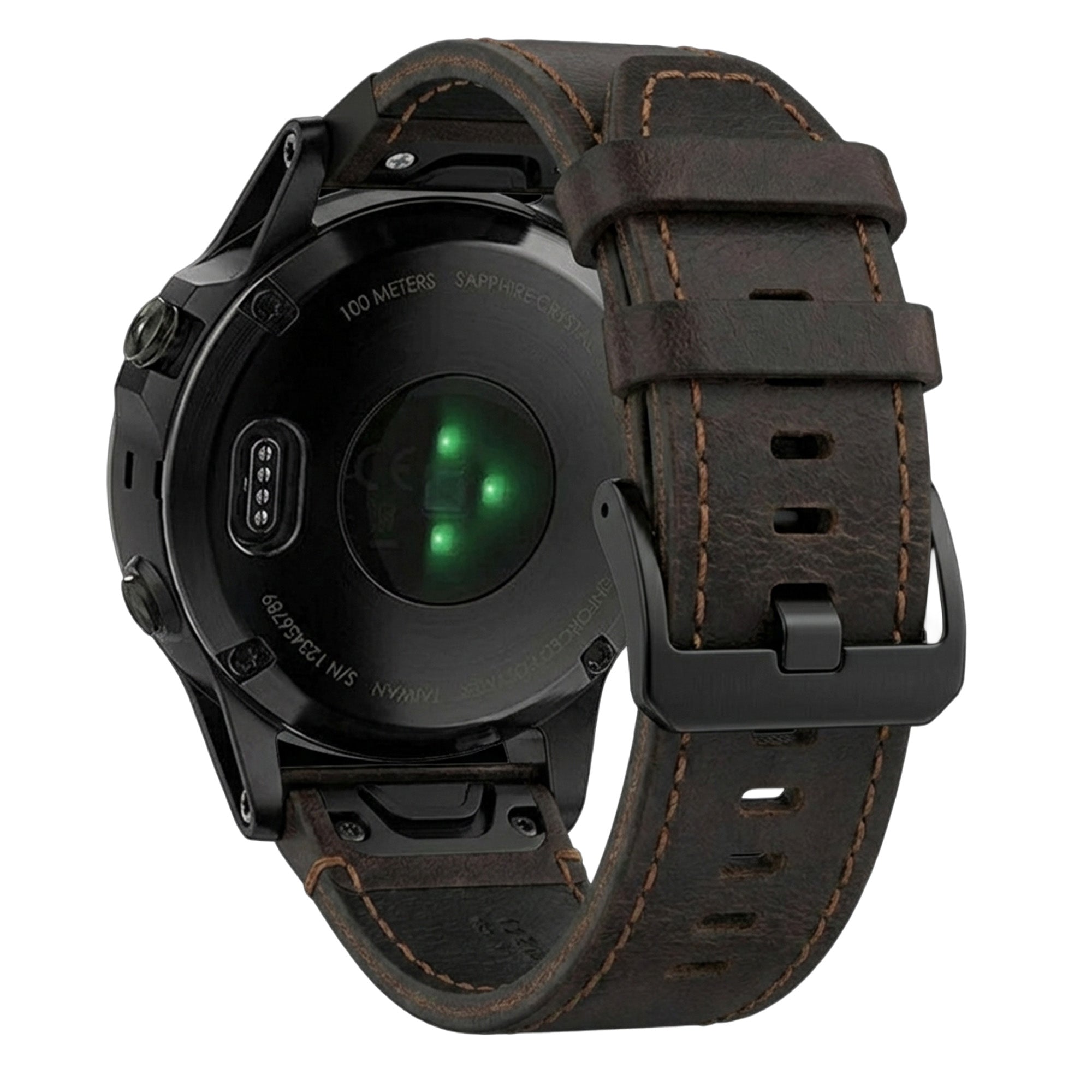 Bracelet cuir Garmin Fenix 7 (marron foncé)