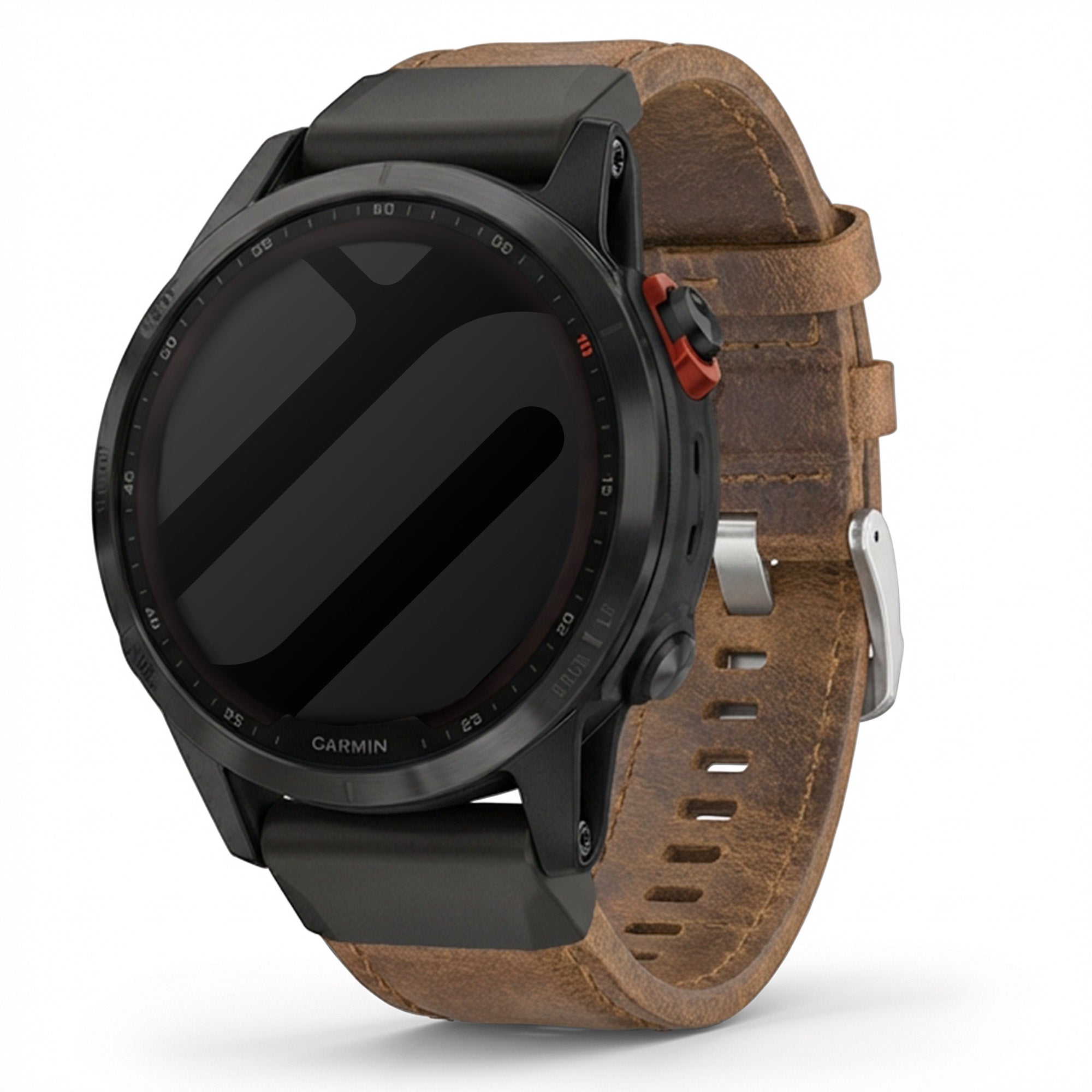 Bracelet cuir Garmin Fenix 7 (marron)
