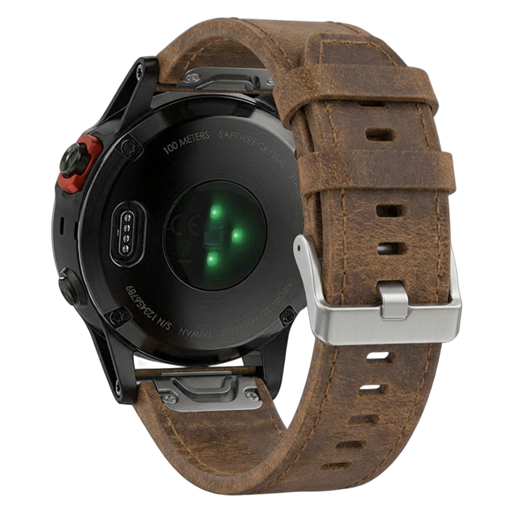 Bracelet cuir Garmin Fenix 7 (marron)