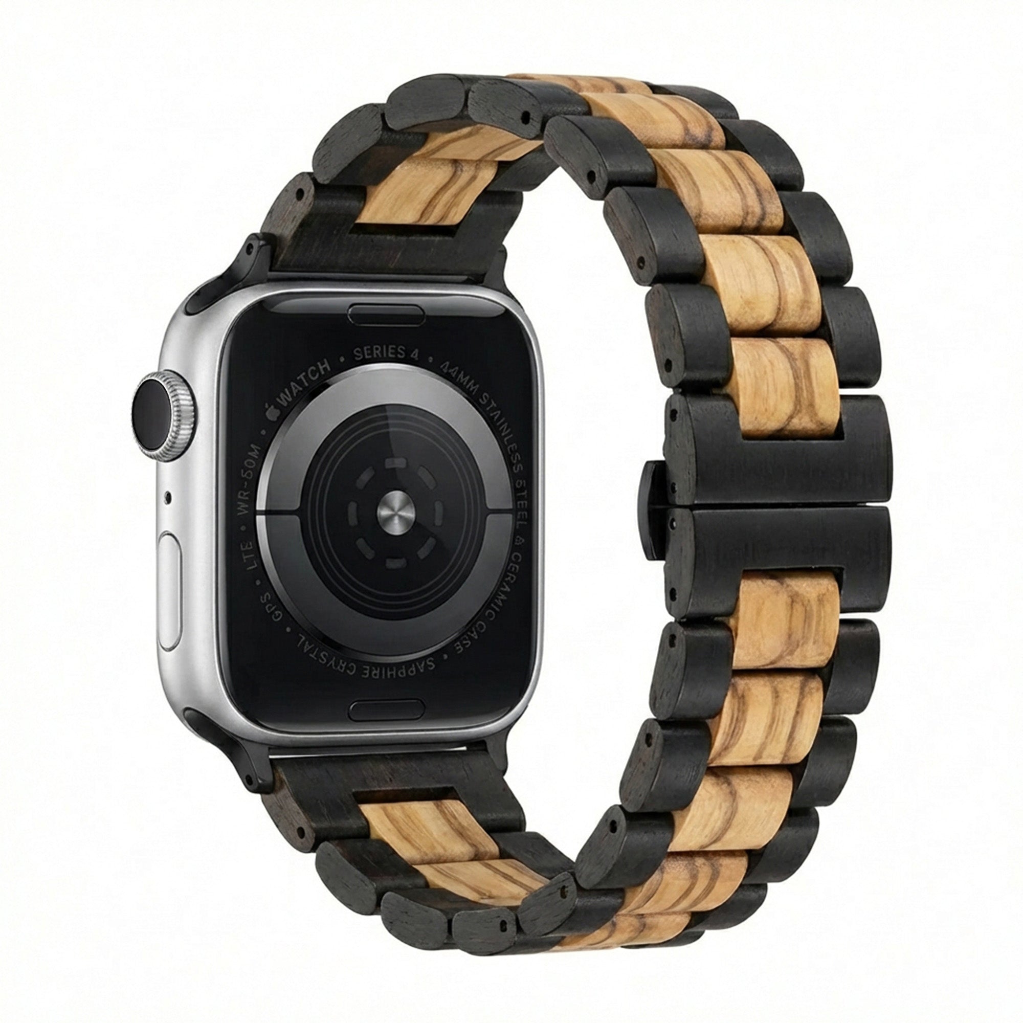 Bracelet bois Apple Watch (noir/bruin)