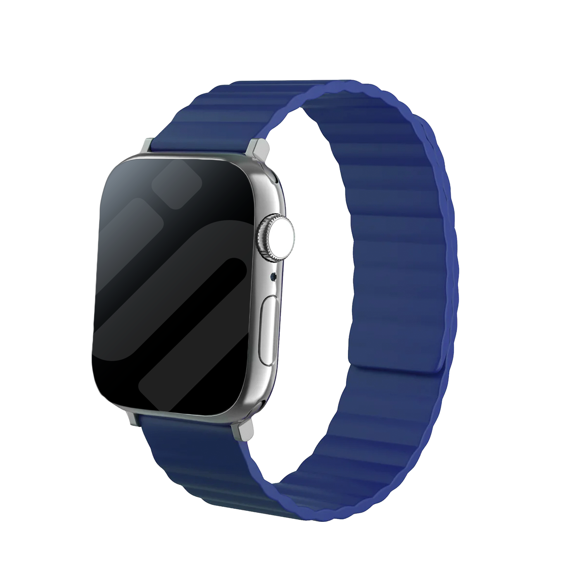 Bracelet silicone magnétique Apple Watch (bleu)