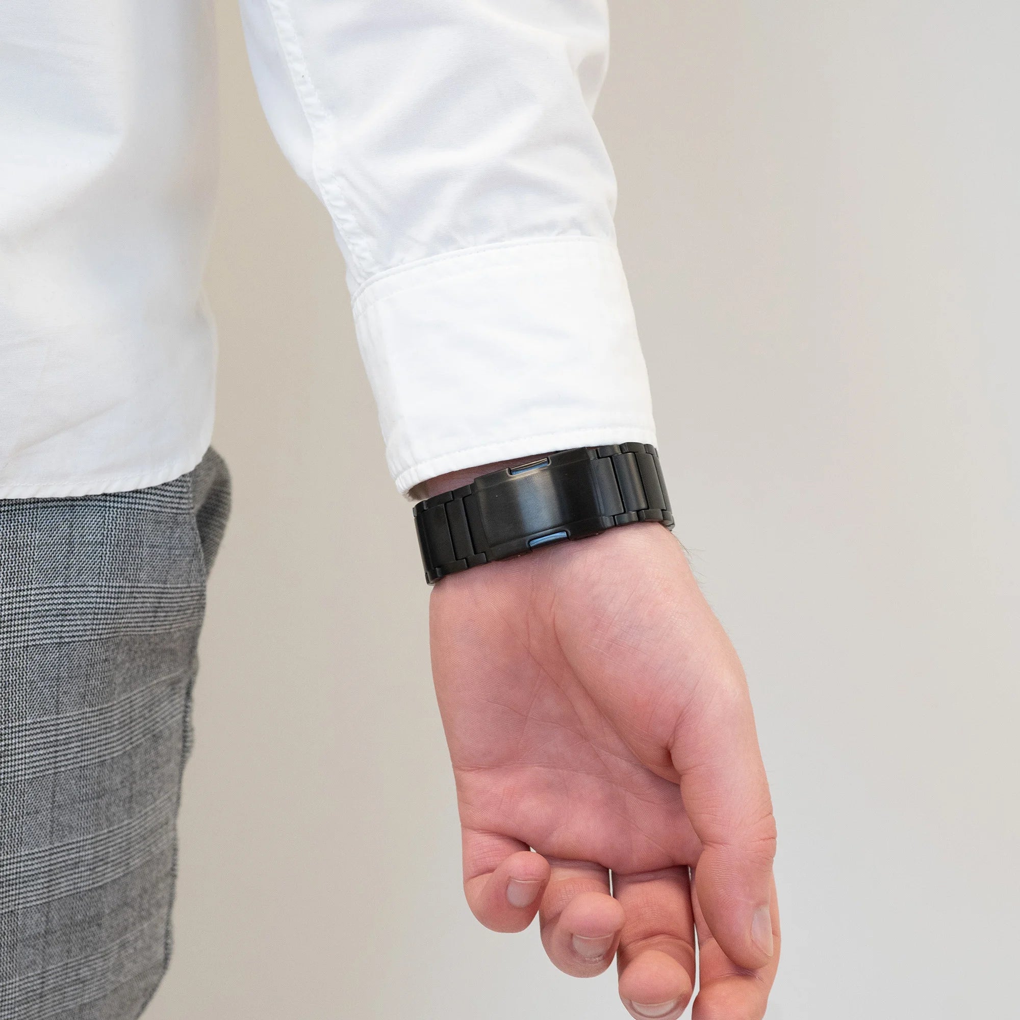 Bandz Bracelet à maillons titane Apple Watch (noir)