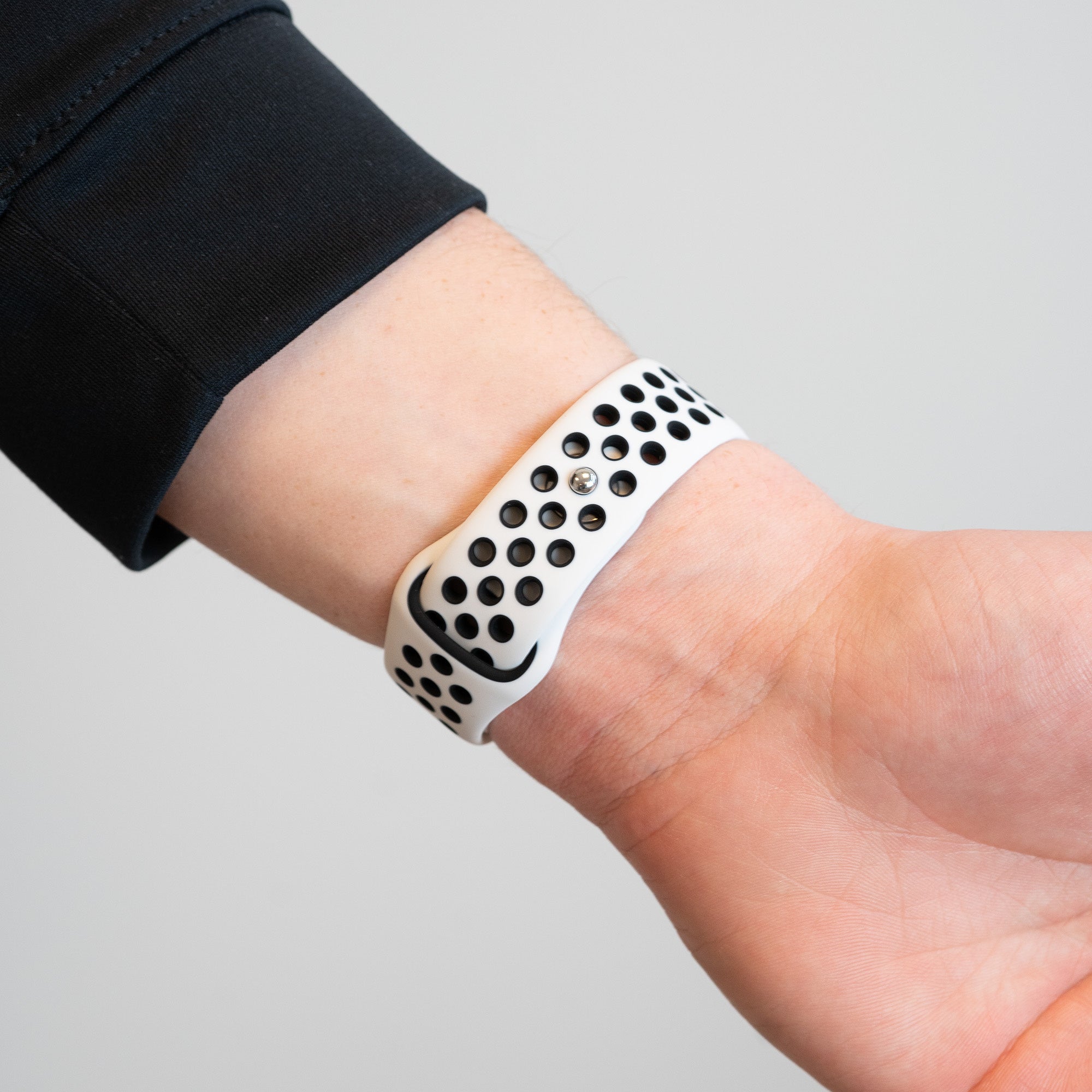 Bandz Bracelet sport 'Deluxe' Amazfit Active 2 (blanc/noir)