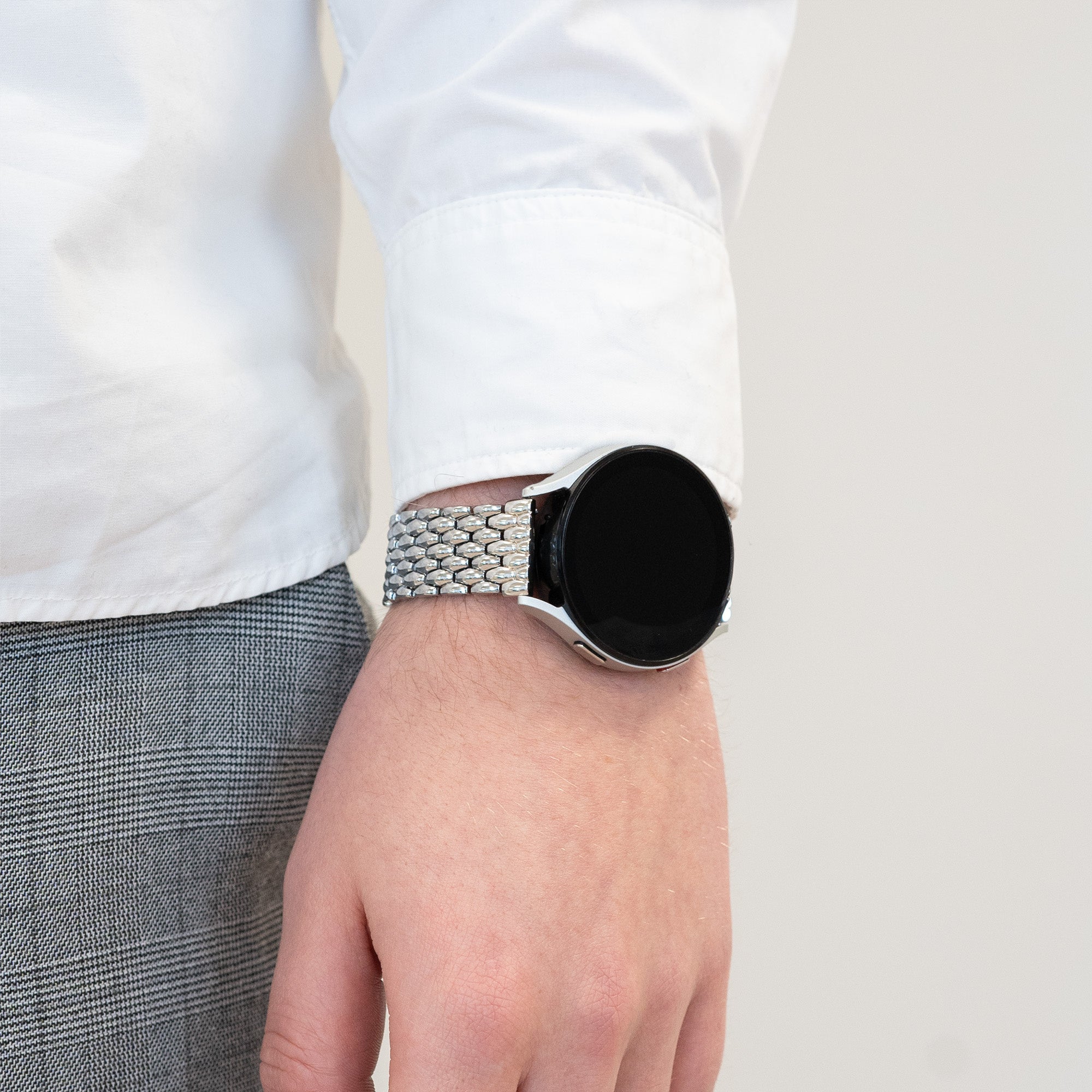 Bandz Bracelet acier 'Dragon' Coros Pace 2 (argenté)