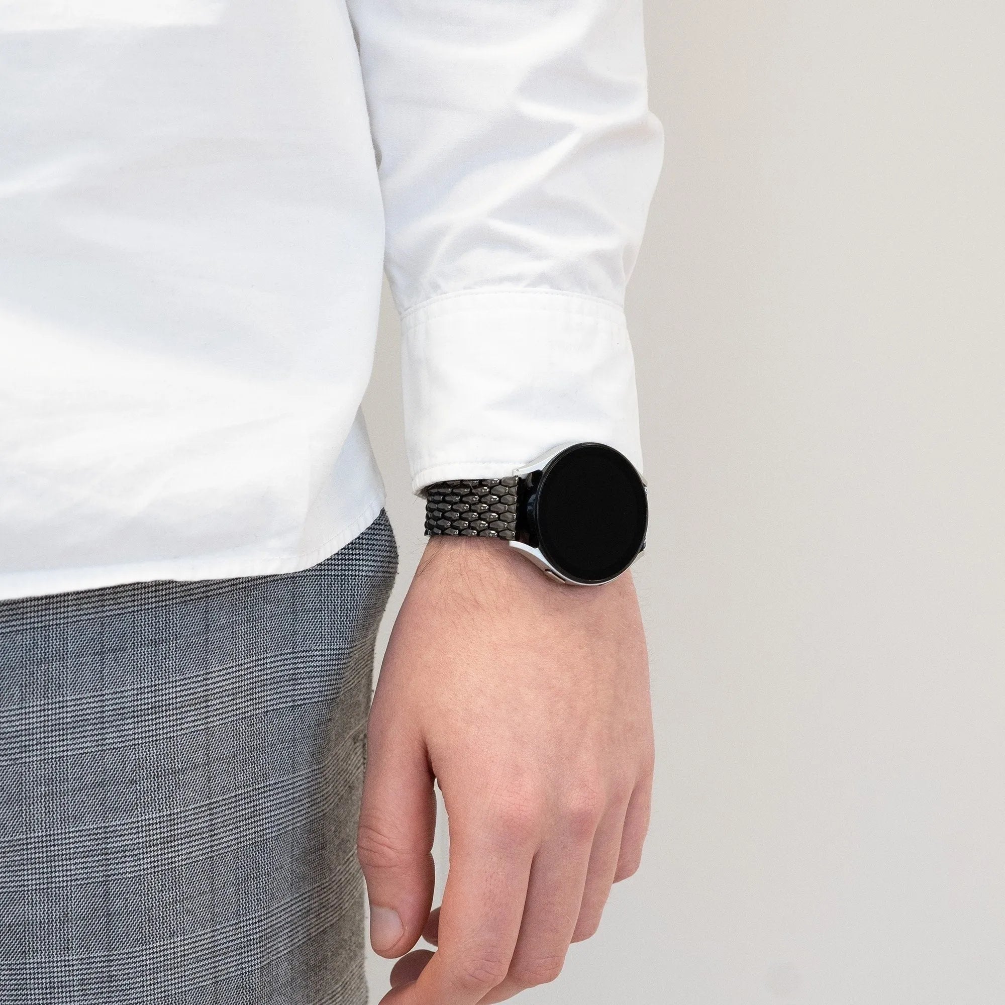 Bandz Bracelet acier 'Dragon' Oppo Watch X2 (noir)
