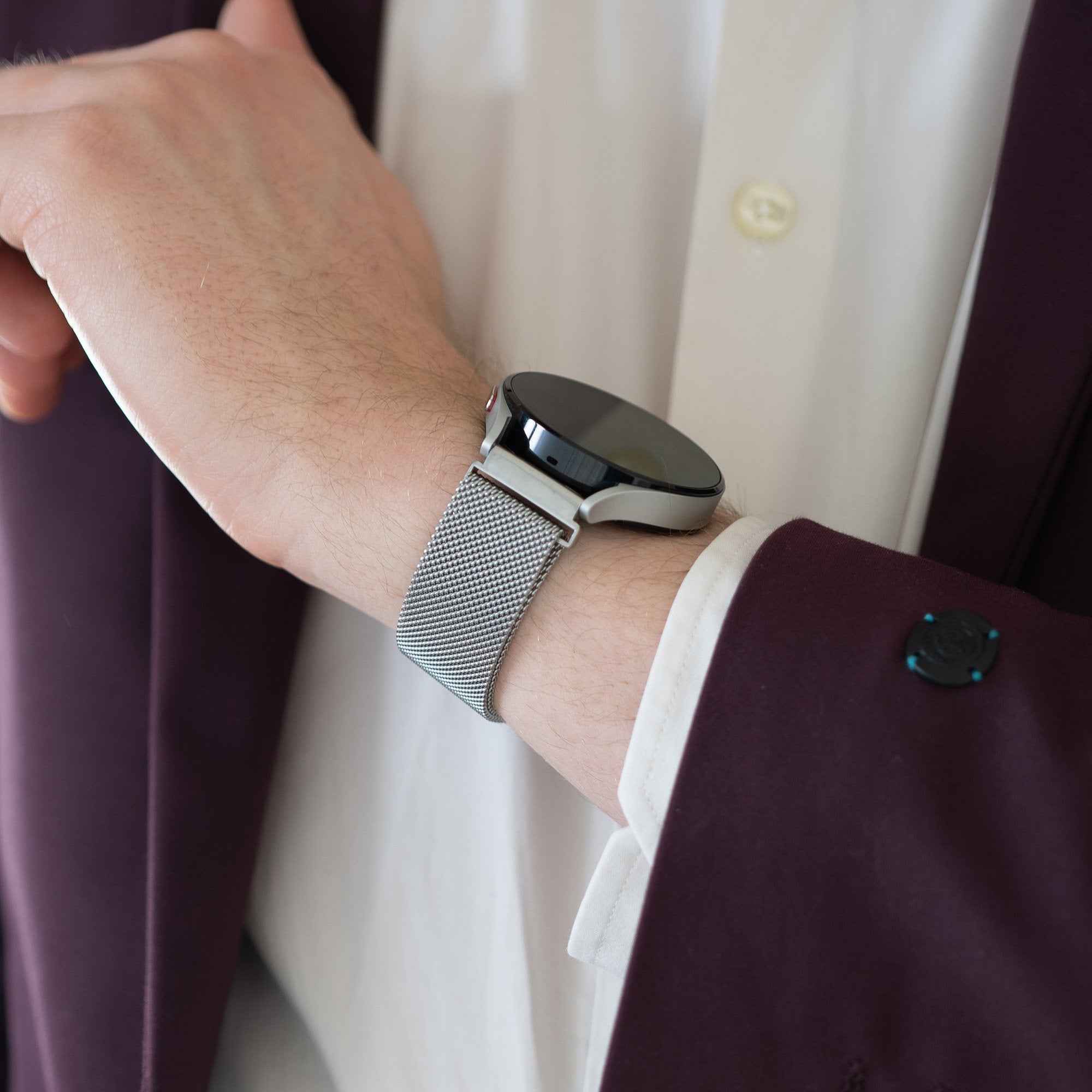 Bandz Suunto Vertical 2 Milanese Loop Strap (Silver)