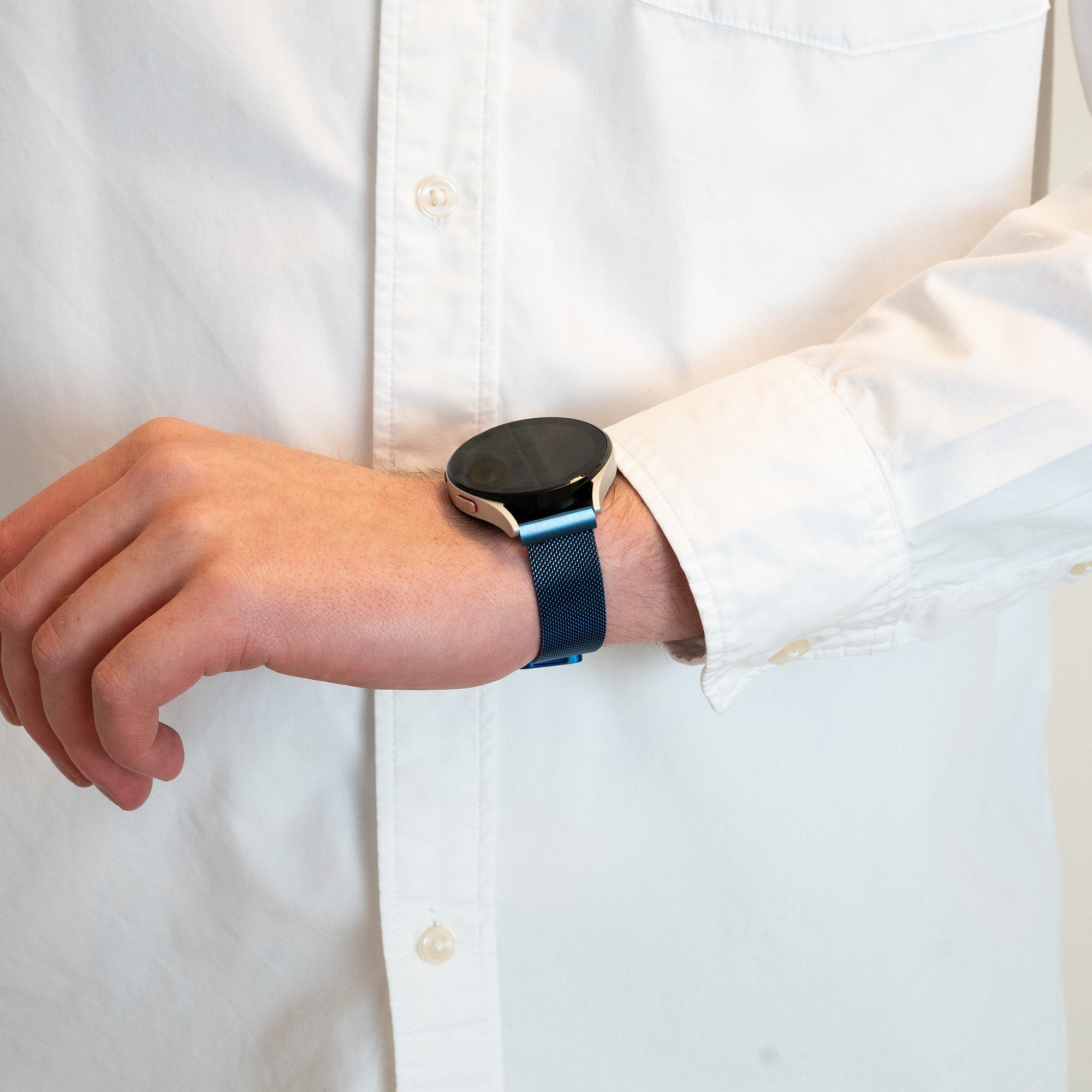 Bandz Bracelet milanais Garmin Vivomove Style (bleu)